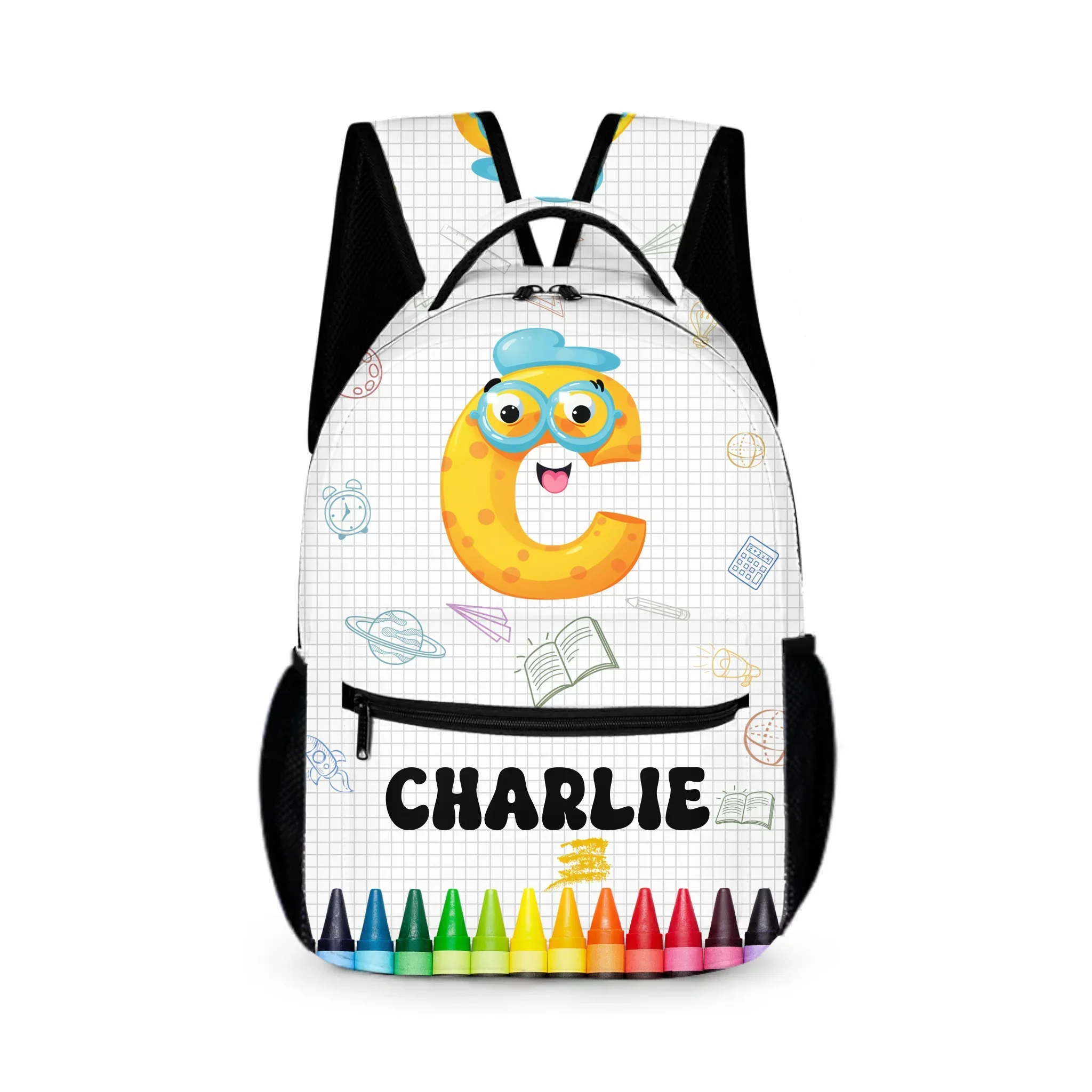 Colored Crayons - Personalized Name Backpack - Back To School Gift For Kid - Joliny