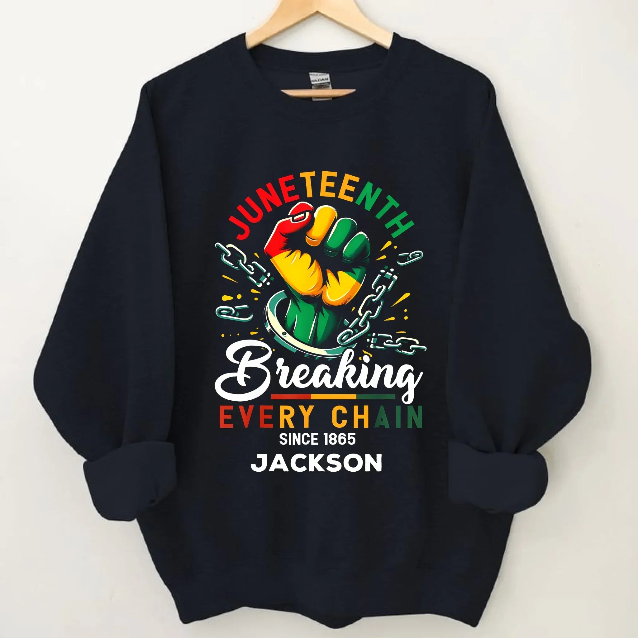 Breaking Chain - Personalized Name Freedom Theme Clothes - Joliny