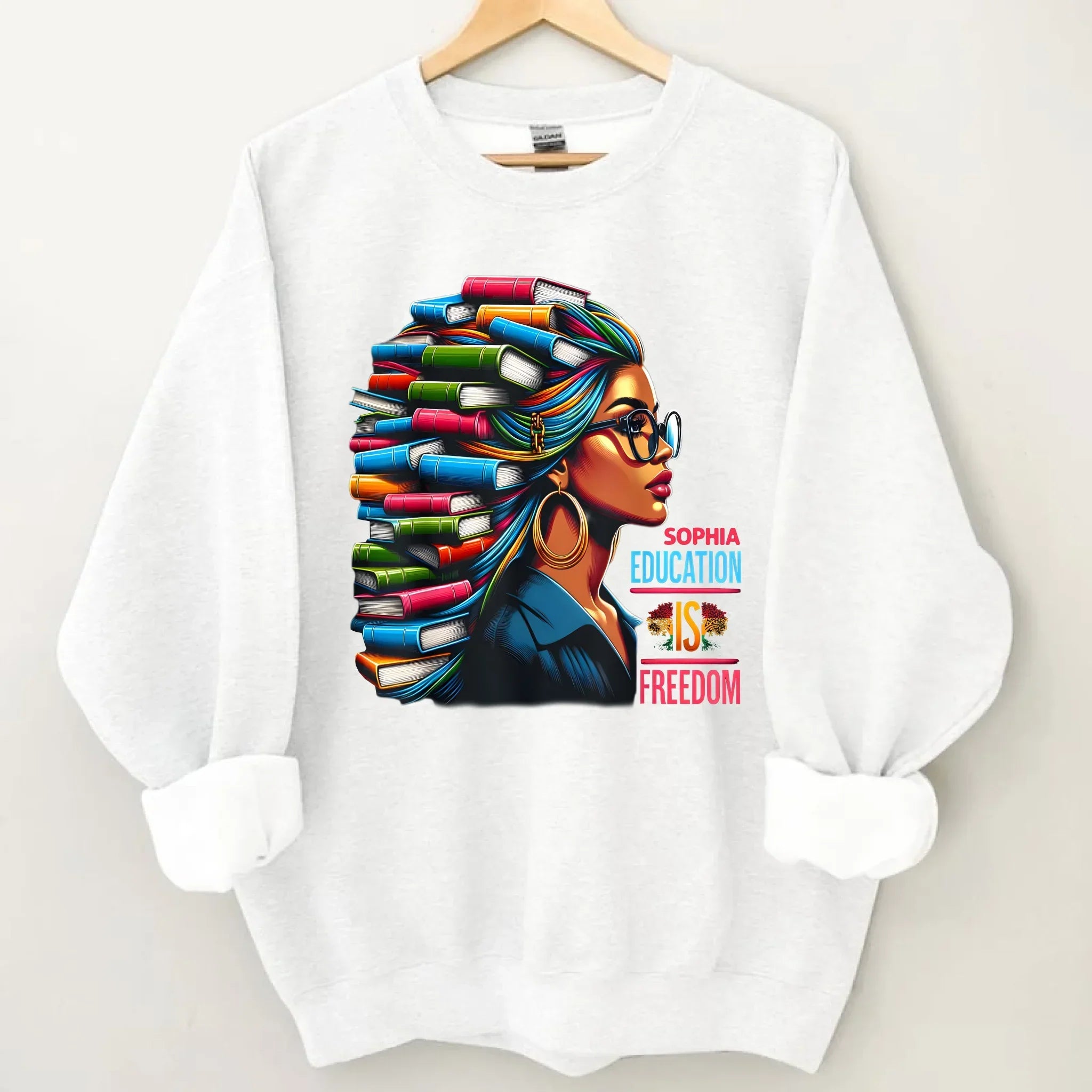 Education is Freedom - Personalized Name Teacher Theme Clothes - Joliny