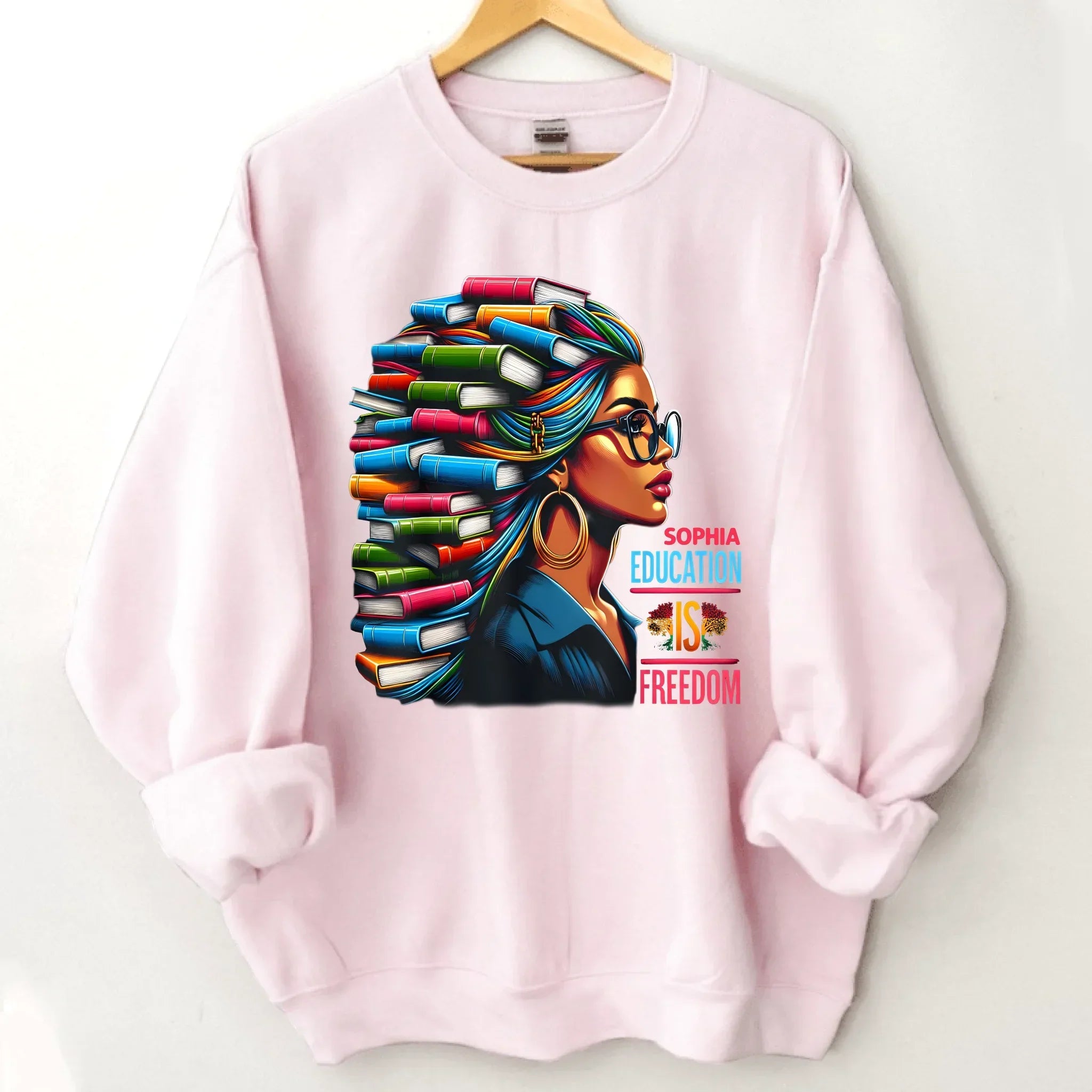 Education is Freedom - Personalized Name Teacher Theme Clothes - Joliny