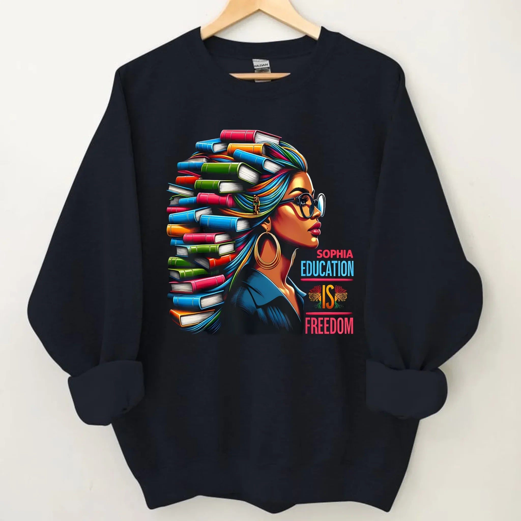Education is Freedom - Personalized Name Teacher Theme Clothes - Joliny
