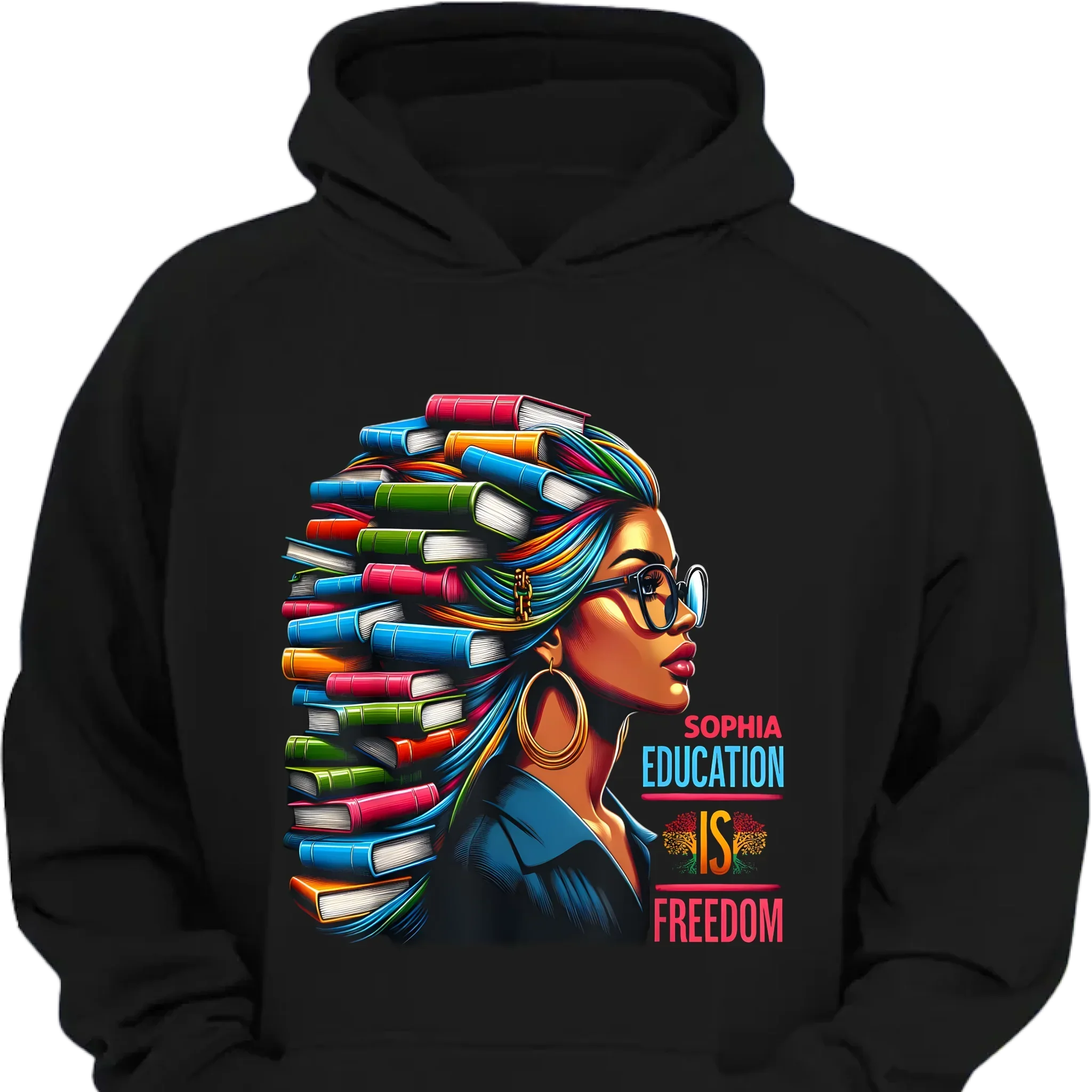 Education is Freedom - Personalized Name Teacher Theme Clothes - Joliny
