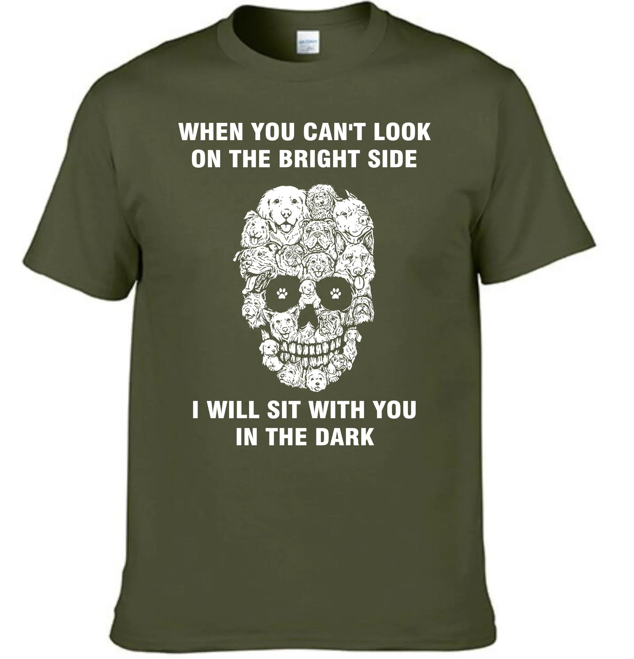 When You Can't Look On The Bright Side Dogs Will Sit With You In The Dark - Clothing Gift - Joliny