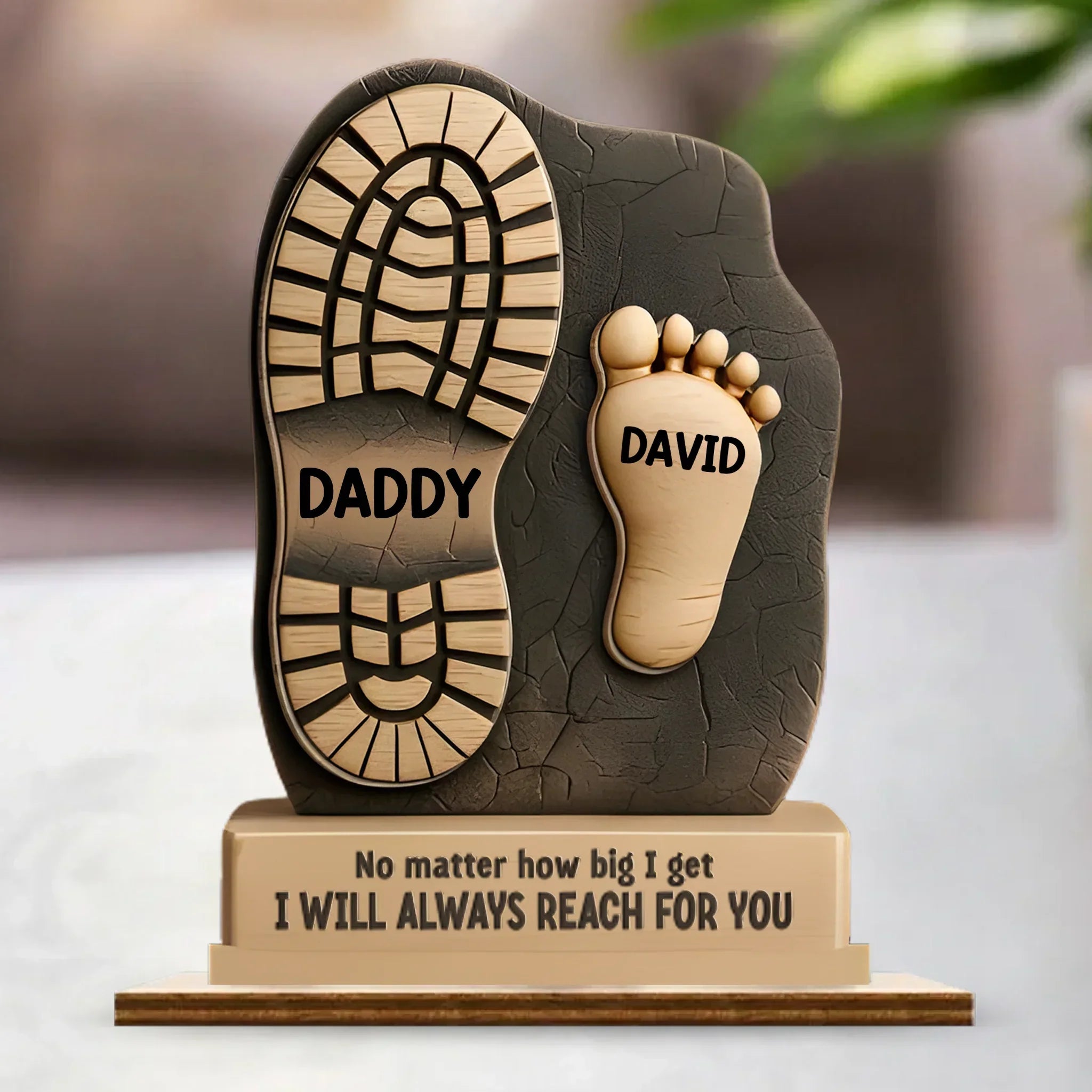 Your Footsteps Led Our Way - Family Personalized Custom Shaped Wooden Plaque - Joliny