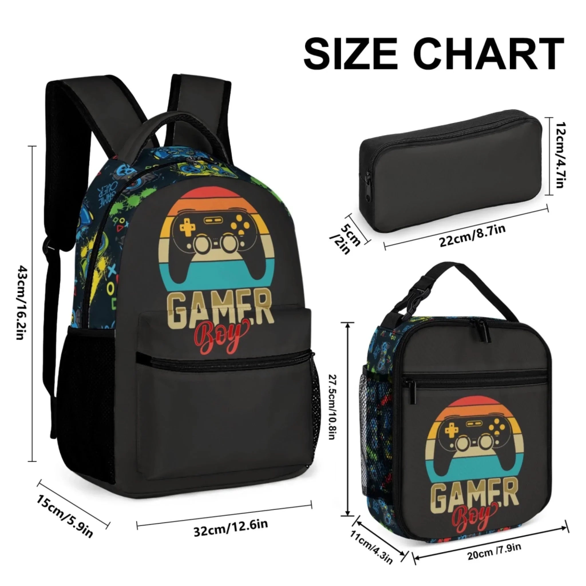 Gamer Boy Backpack - Personalized Gaming Backpack With Name - Joliny