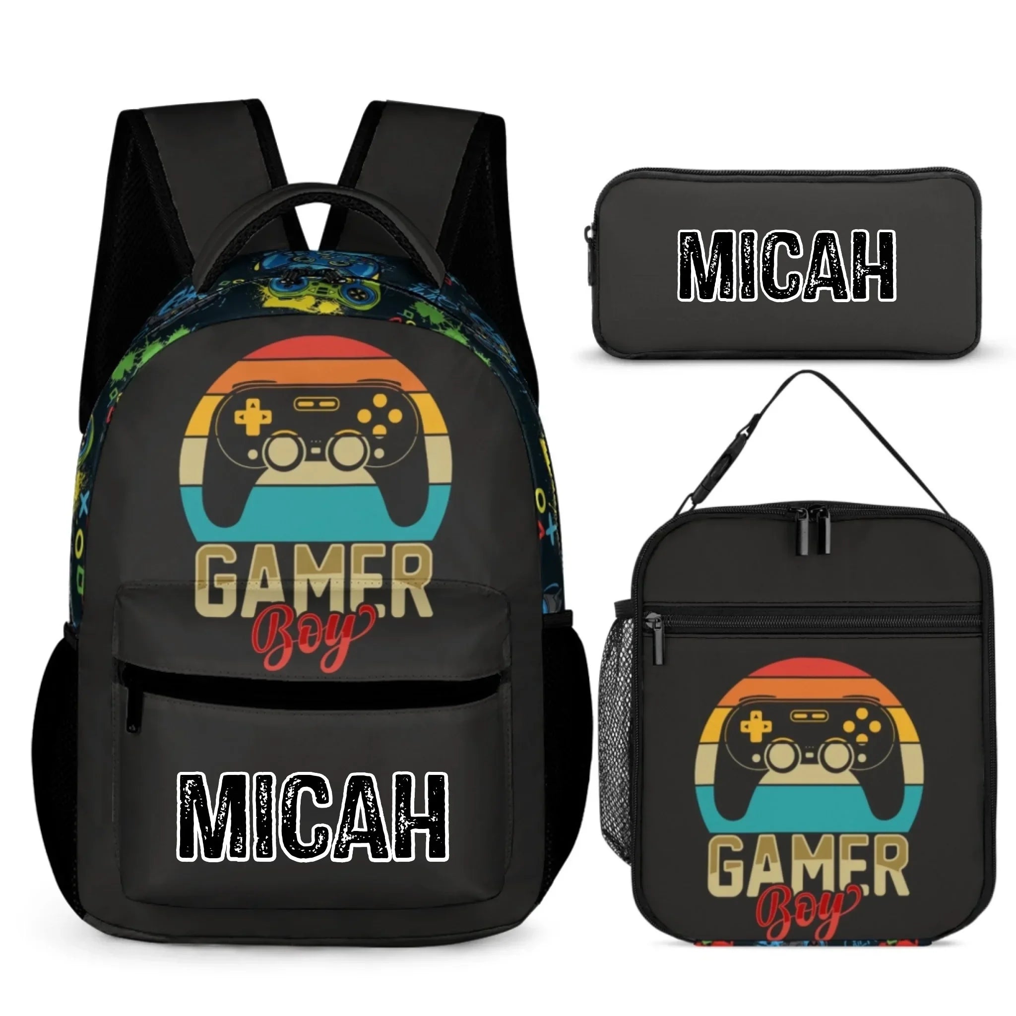 Gamer Boy Backpack - Personalized Gaming Backpack With Name - Joliny