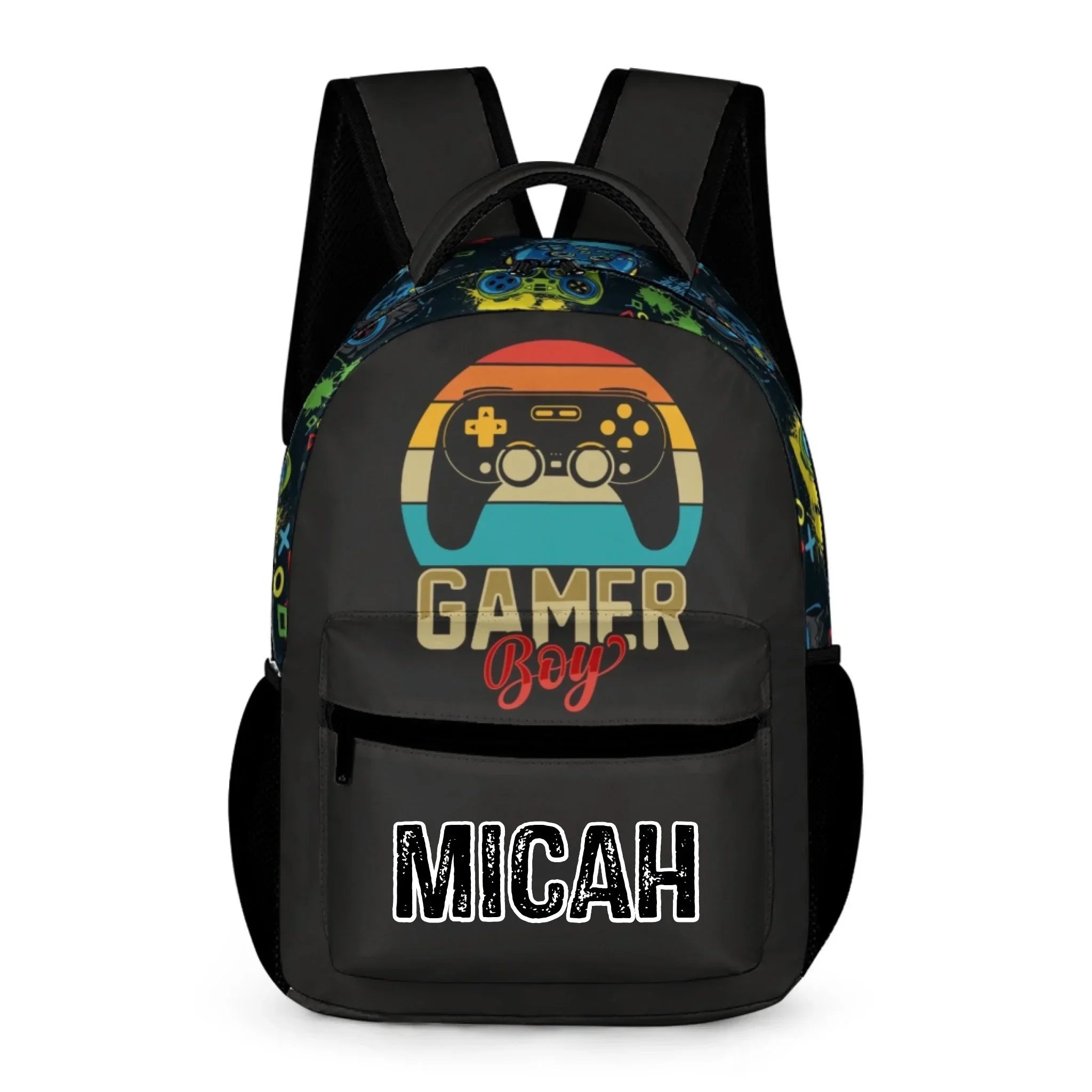 Gamer Boy Backpack - Personalized Gaming Backpack With Name - Joliny