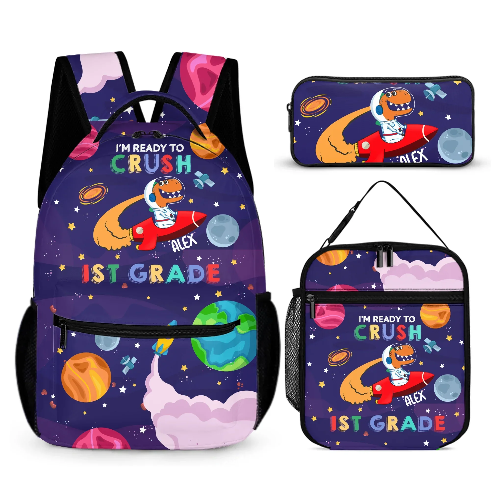 Astronaut Dinosaur I'm Ready to Crush - Personalized Kids Backpacks - Gifts for Kids - Joliny