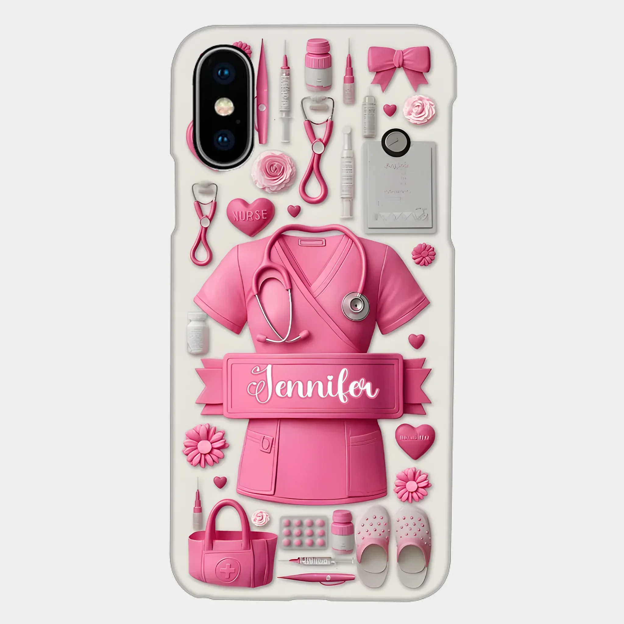 Nursing Is A Work Of Heart - Personalized Nurse Full Print Phone Cases - Joliny