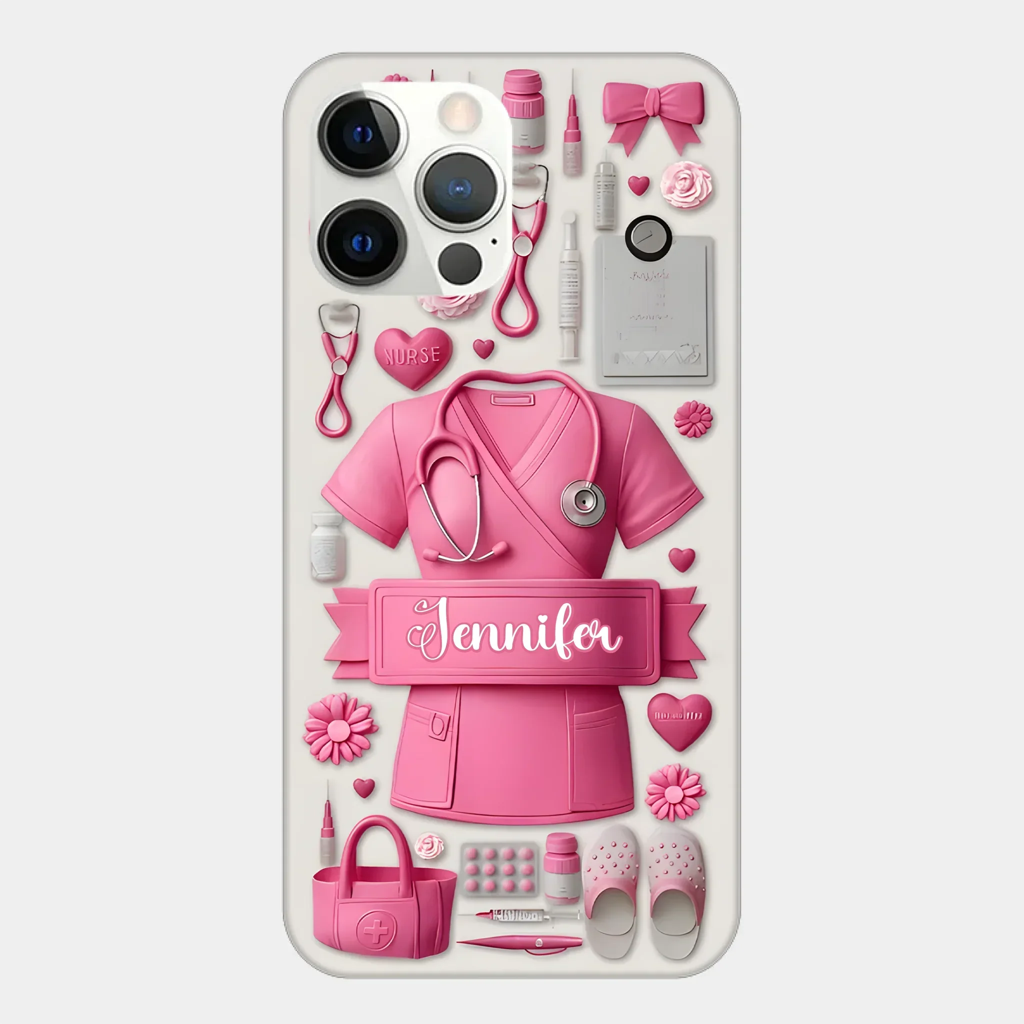 Nursing Is A Work Of Heart - Personalized Nurse Full Print Phone Cases - Joliny