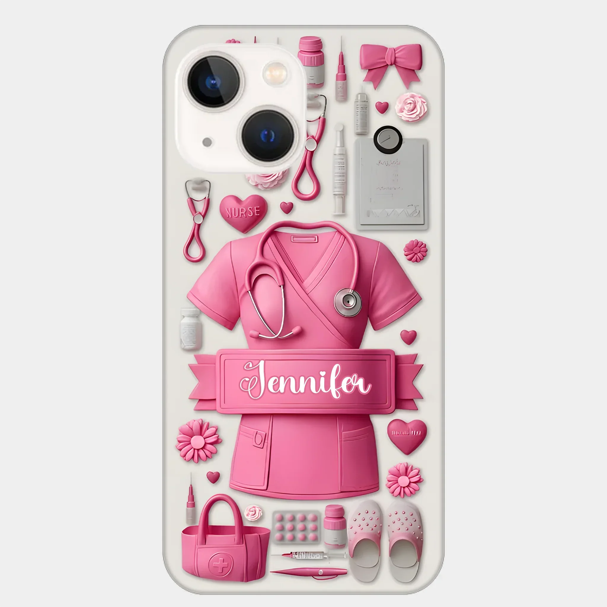 Nursing Is A Work Of Heart - Personalized Nurse Full Print Phone Cases - Joliny