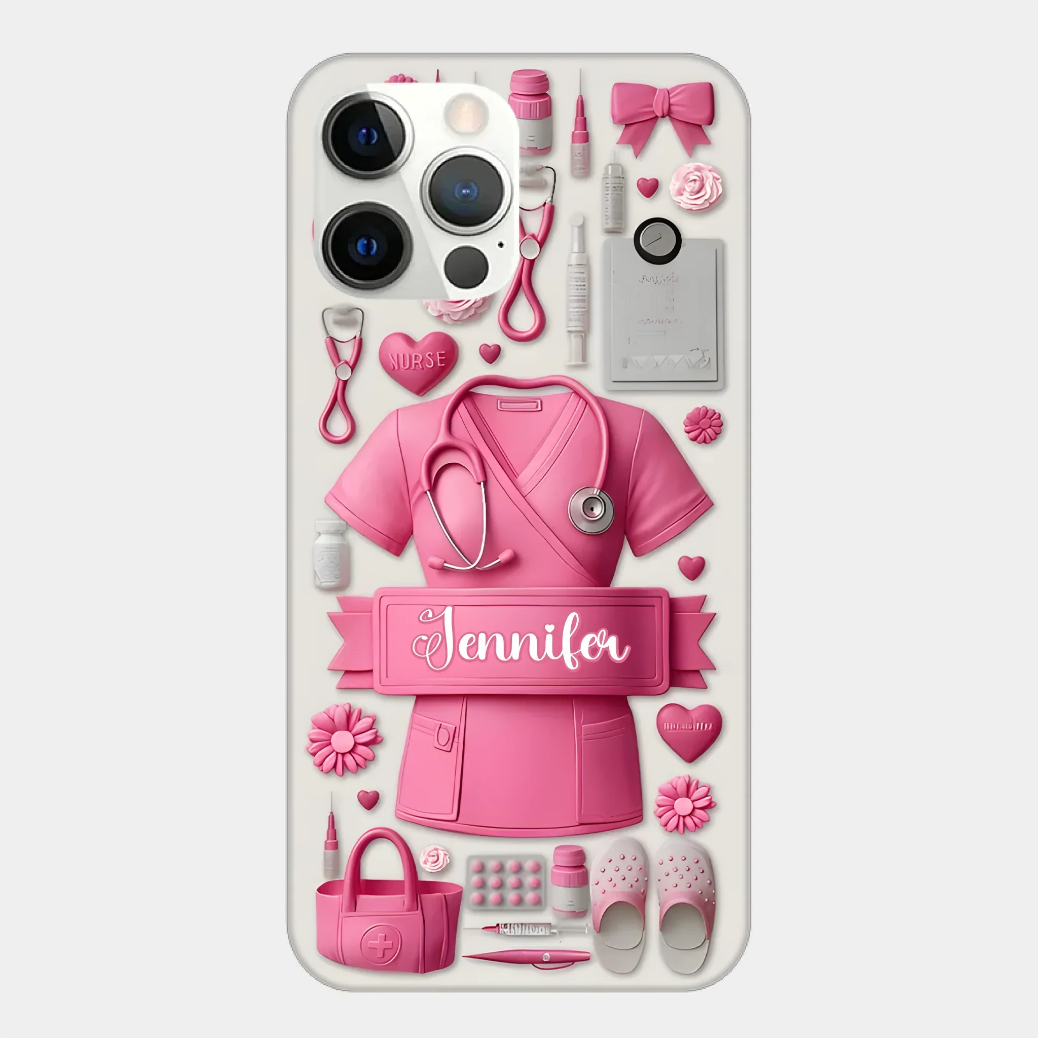 Nursing Is A Work Of Heart - Personalized Nurse Full Print Phone Cases - Joliny