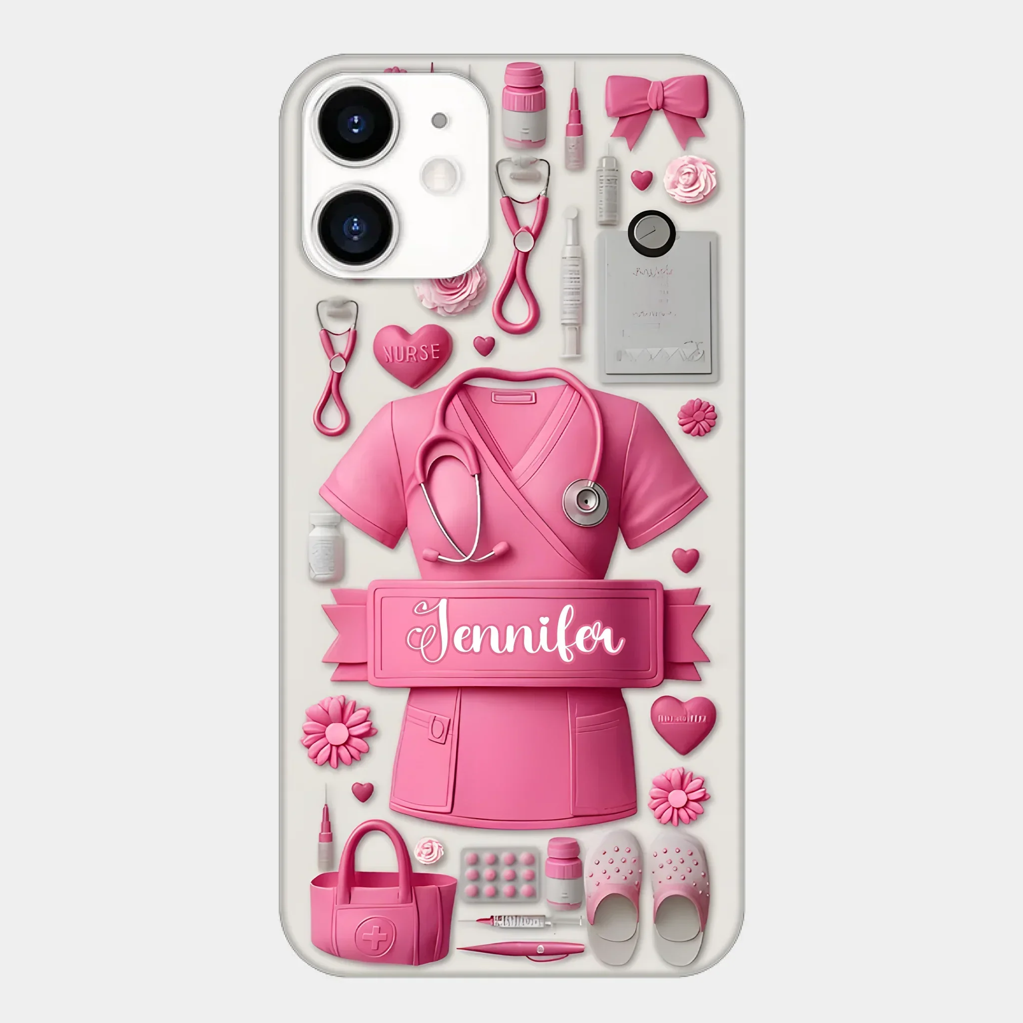 Nursing Is A Work Of Heart - Personalized Nurse Full Print Phone Cases - Joliny