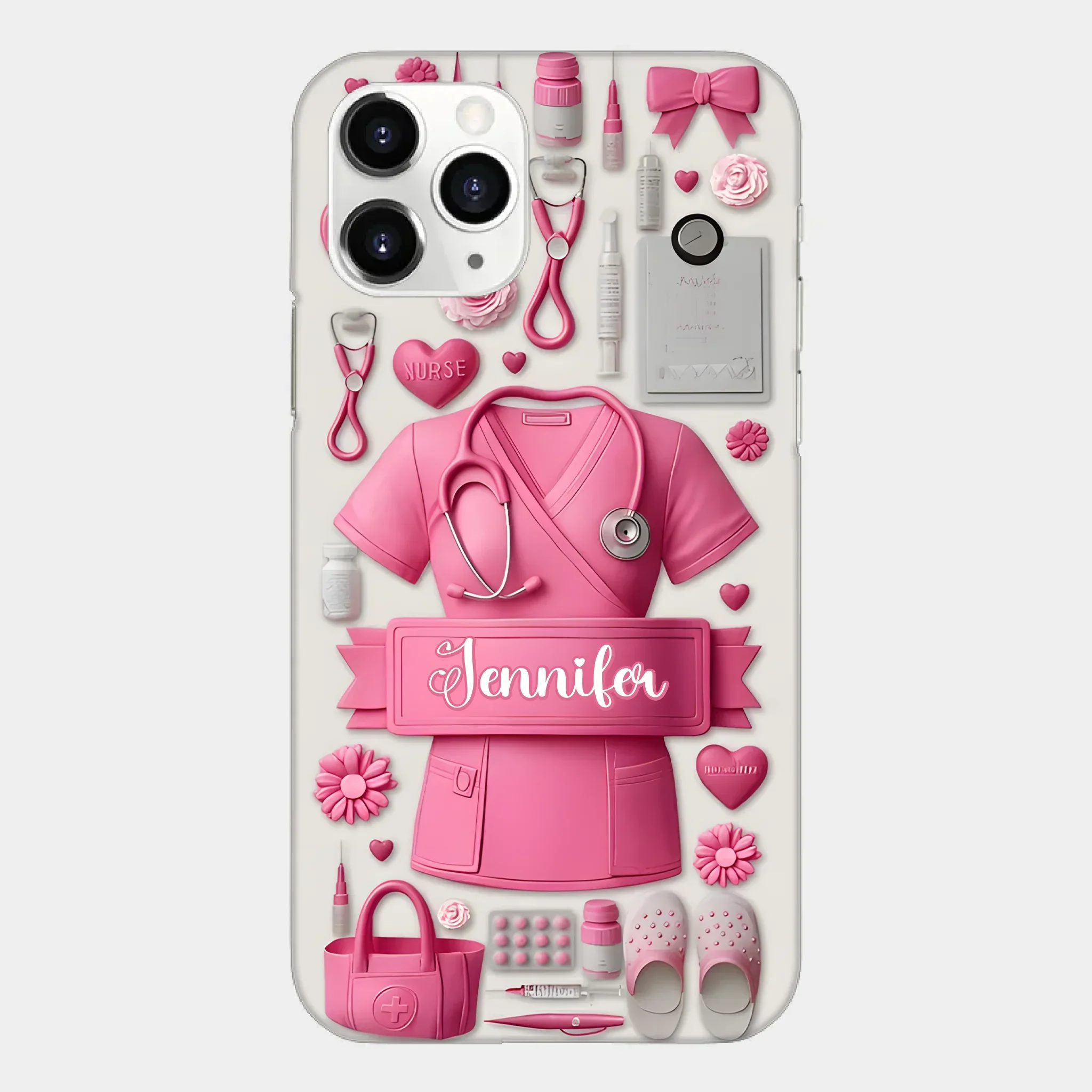 Nursing Is A Work Of Heart - Personalized Nurse Full Print Phone Cases - Joliny