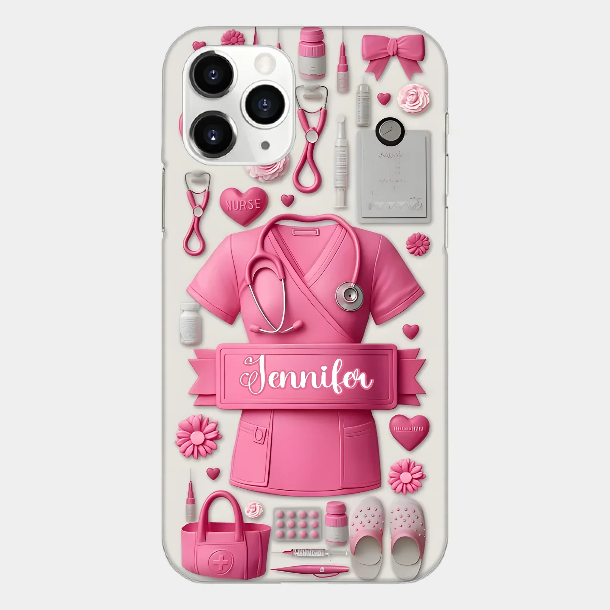 Nursing Is A Work Of Heart - Personalized Nurse Full Print Phone Cases - Joliny