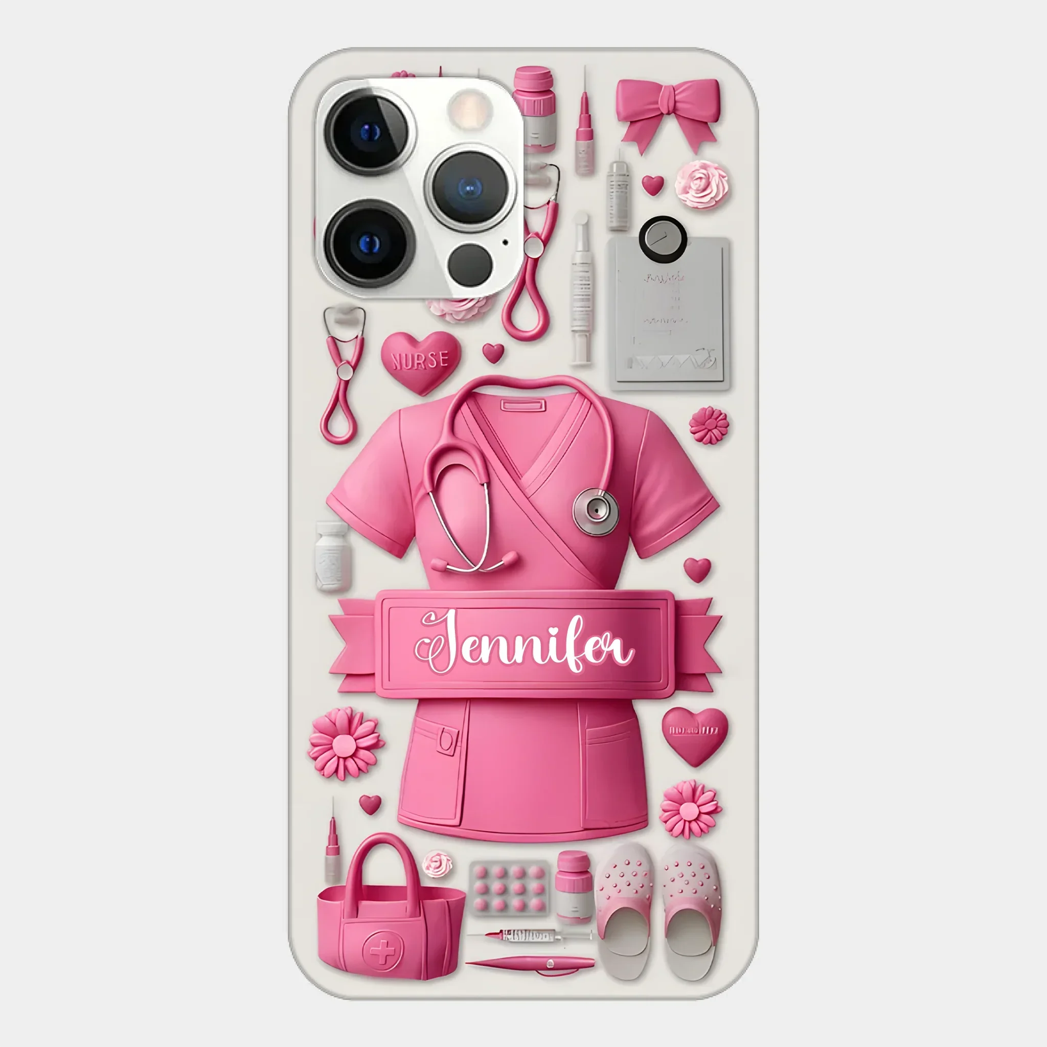 Nursing Is A Work Of Heart - Personalized Nurse Full Print Phone Cases - Joliny