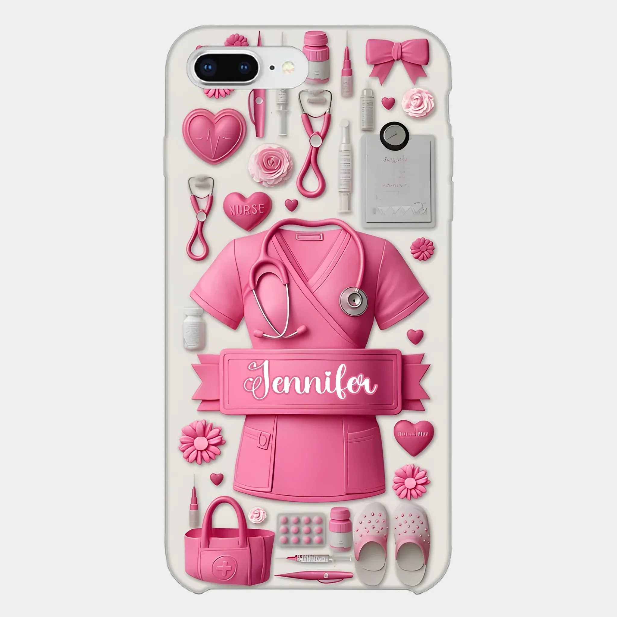 Nursing Is A Work Of Heart - Personalized Nurse Full Print Phone Cases - Joliny