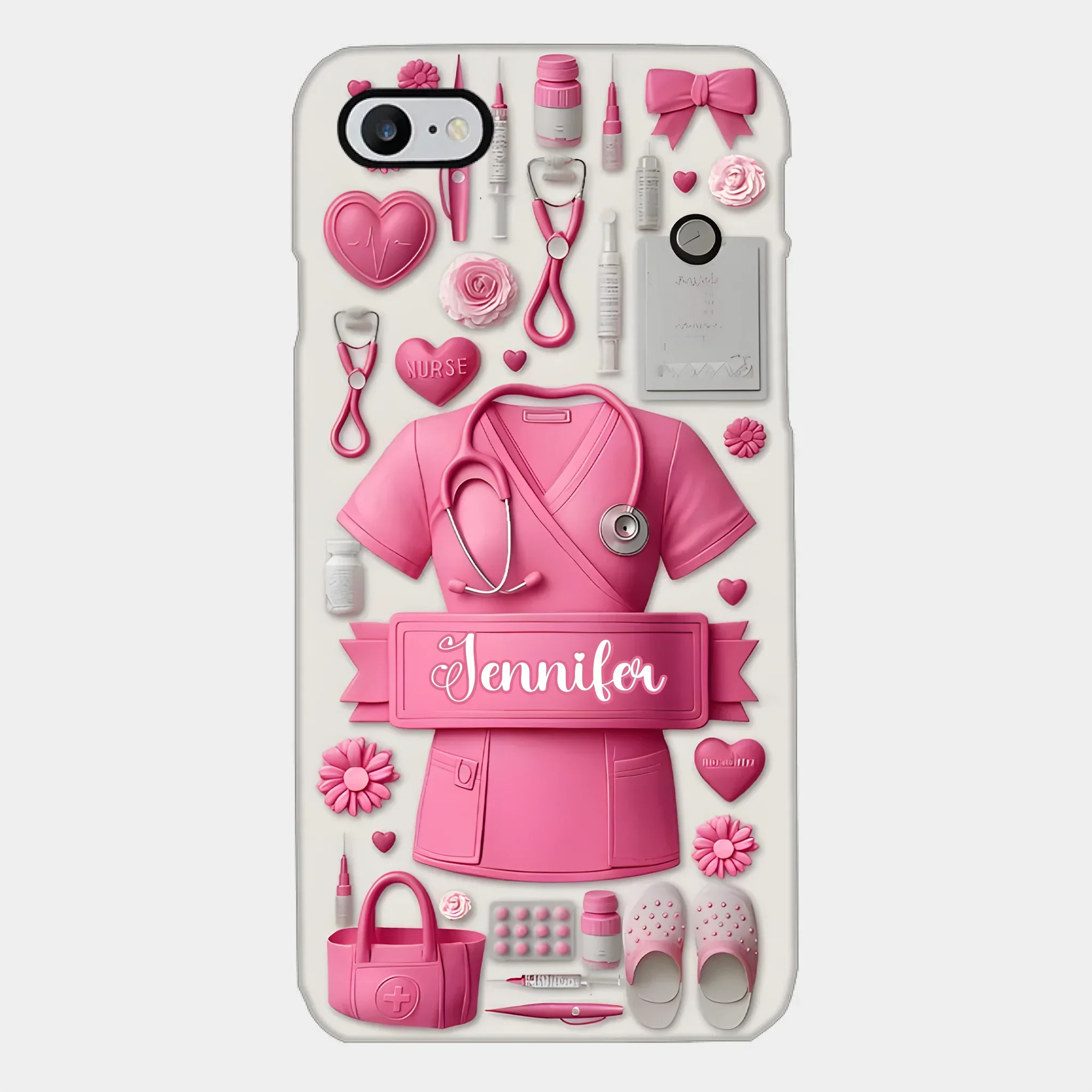 Nursing Is A Work Of Heart - Personalized Nurse Full Print Phone Cases - Joliny