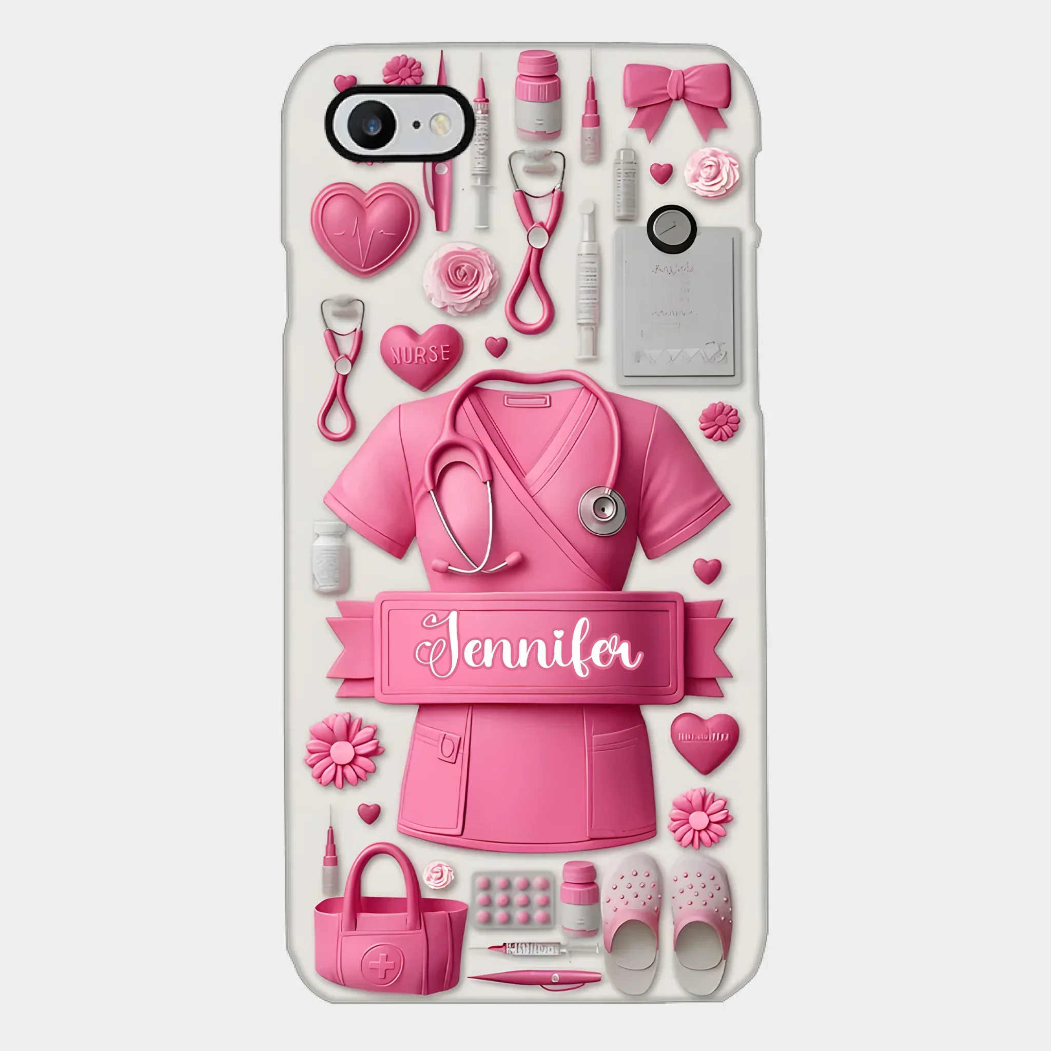 Nursing Is A Work Of Heart - Personalized Nurse Full Print Phone Cases - Joliny