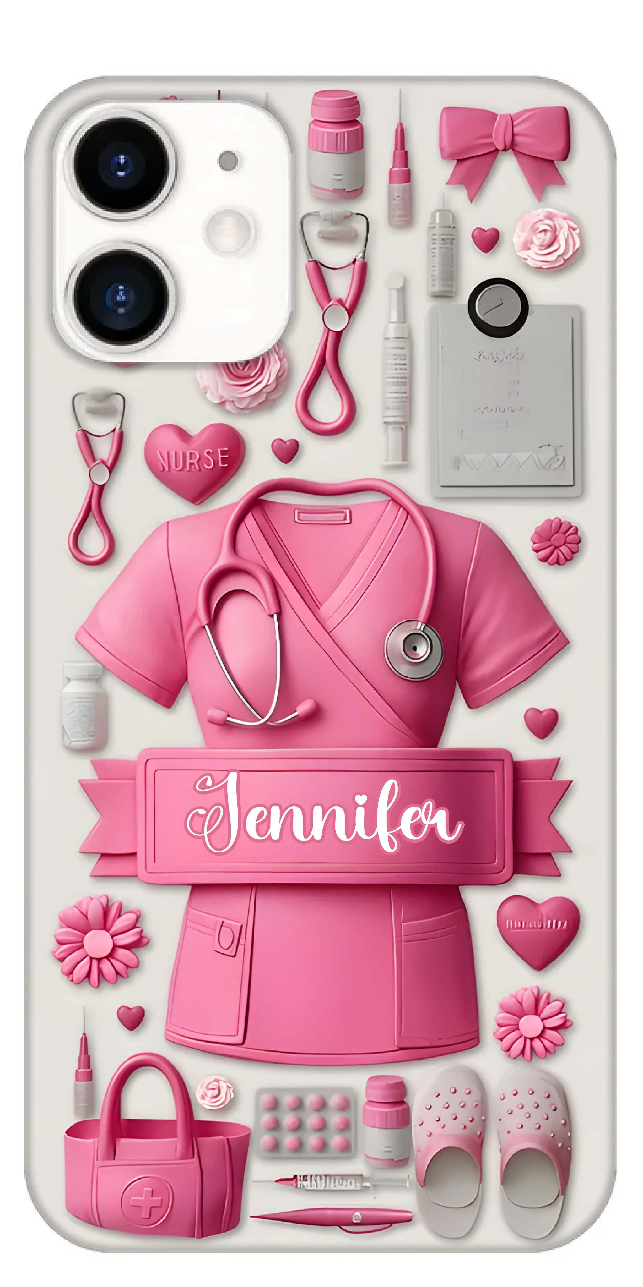 Nursing Is A Work Of Heart - Personalized Nurse Full Print Phone Cases - Joliny
