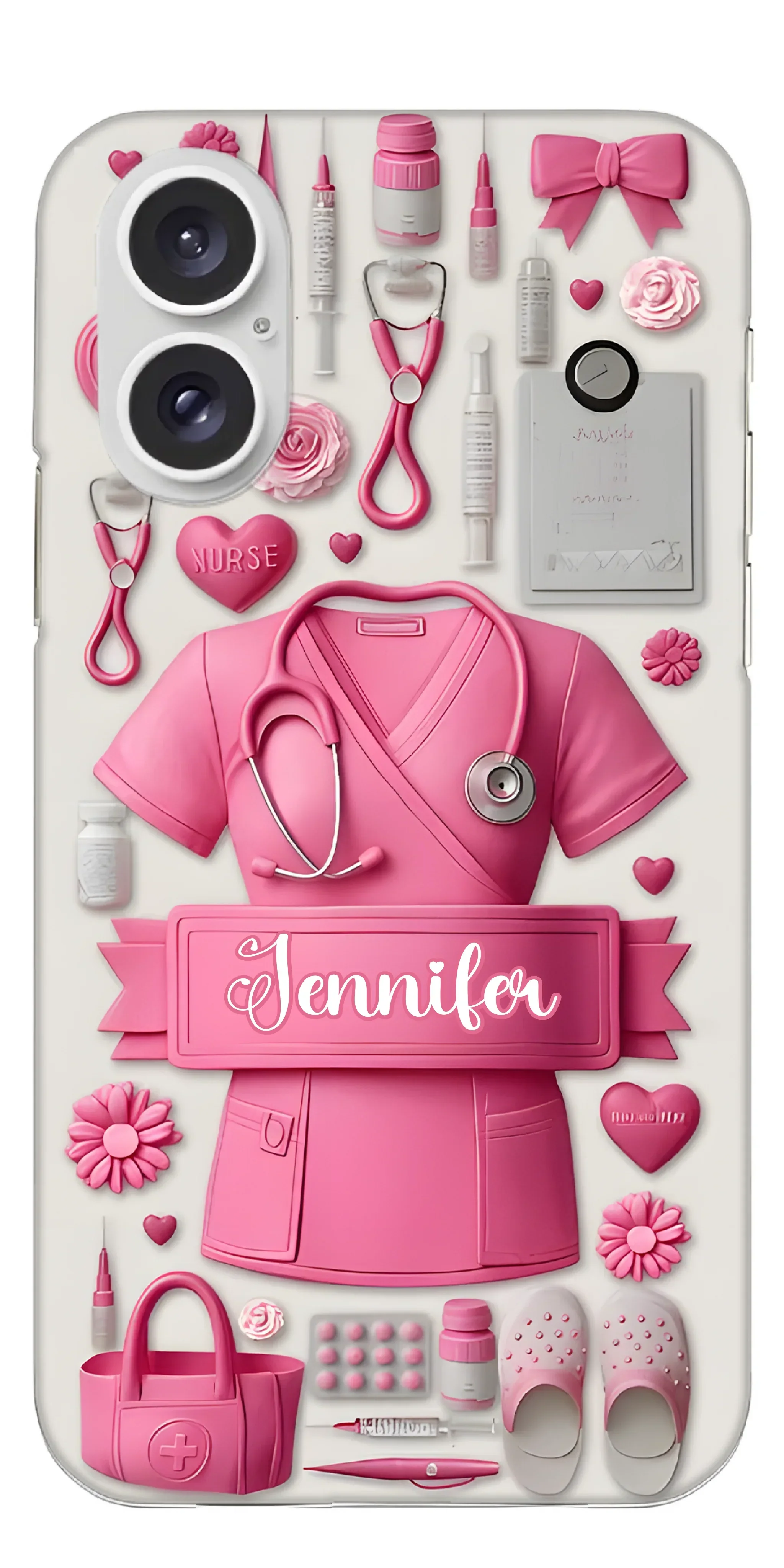 Nursing Is A Work Of Heart - Personalized Nurse Full Print Phone Cases - Joliny