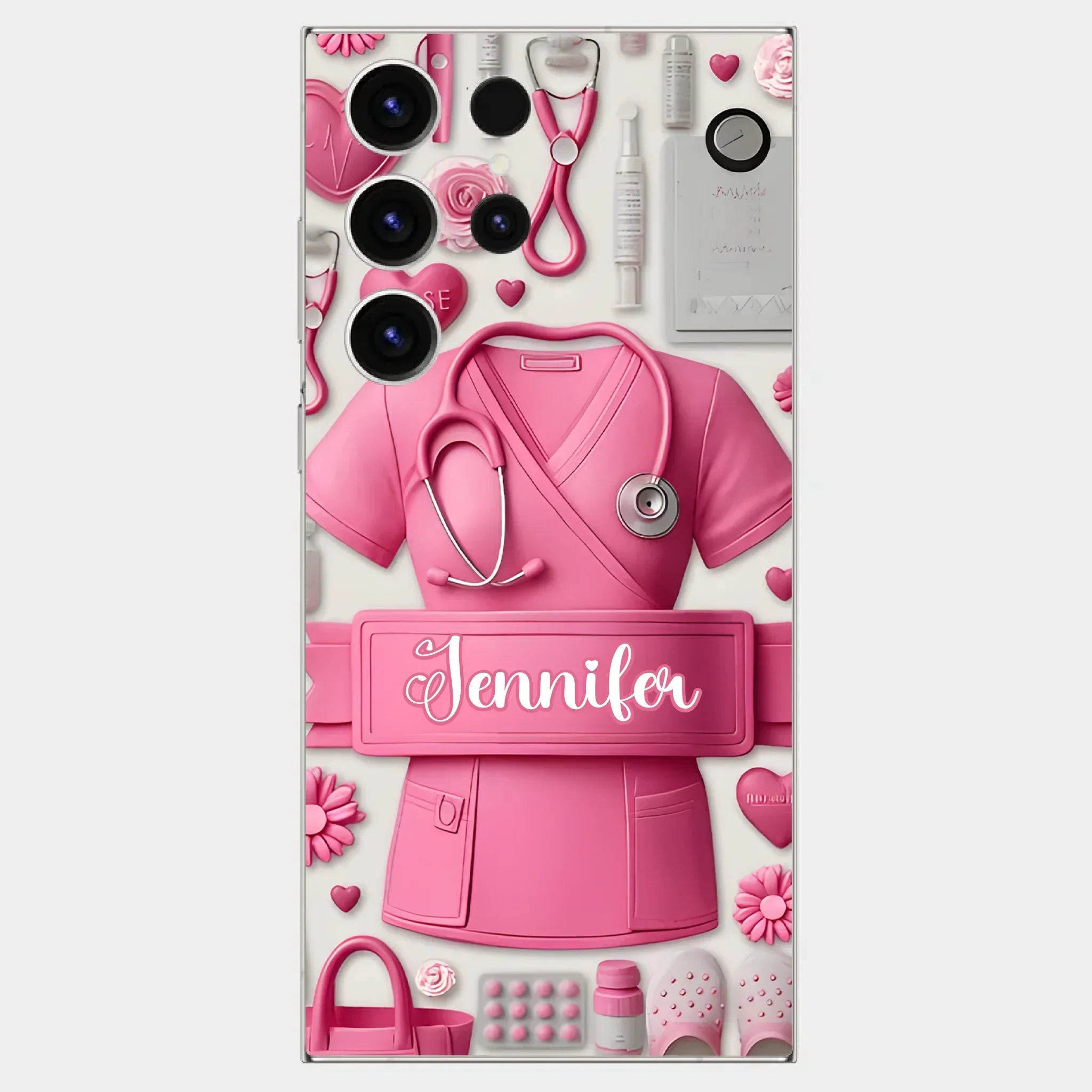Nursing Is A Work Of Heart - Personalized Nurse Full Print Phone Cases - Joliny