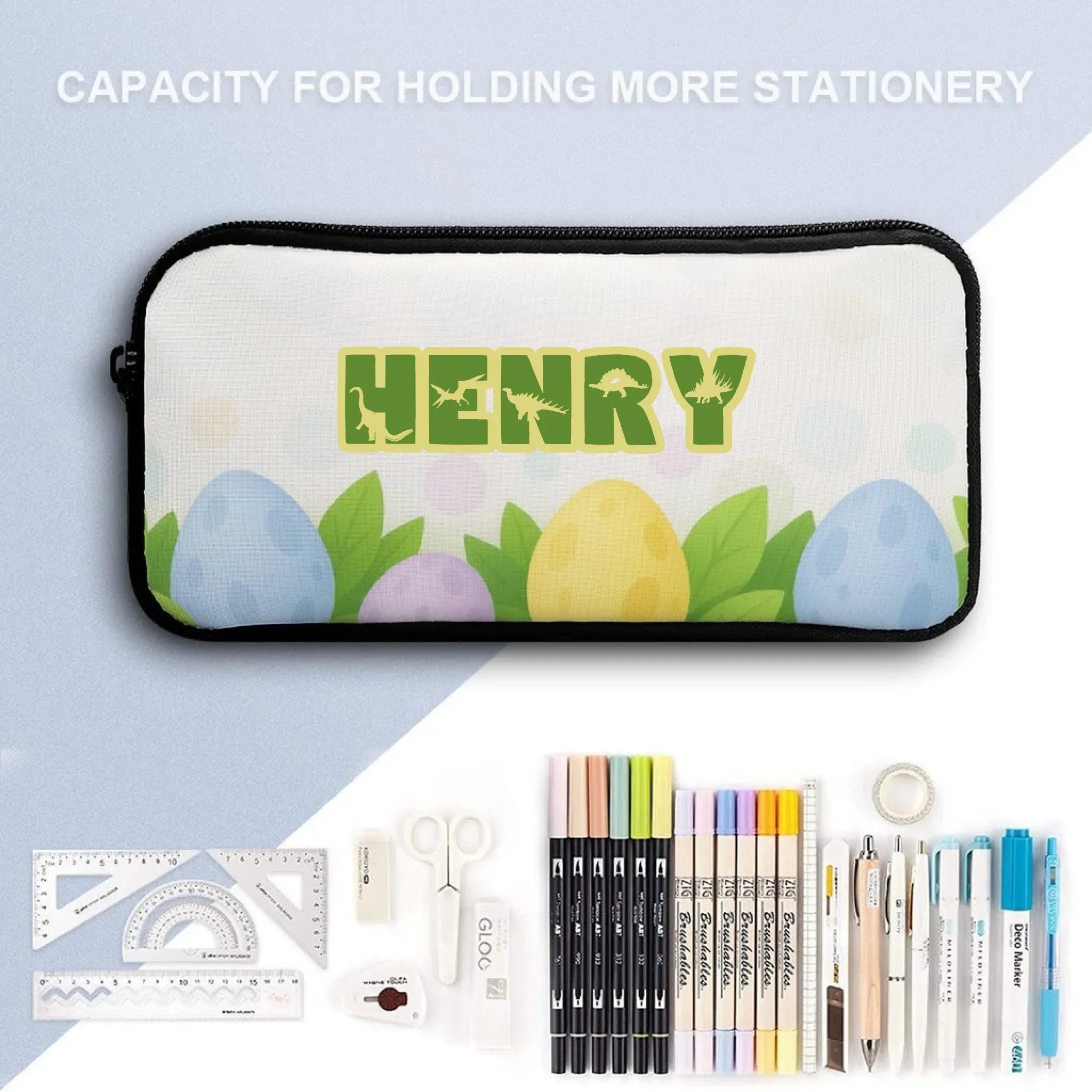 Customized Backpacks for Kids - Cartoon Dinosaur Design with Customized Name and Initials - School Season Gift for Kids - Joliny