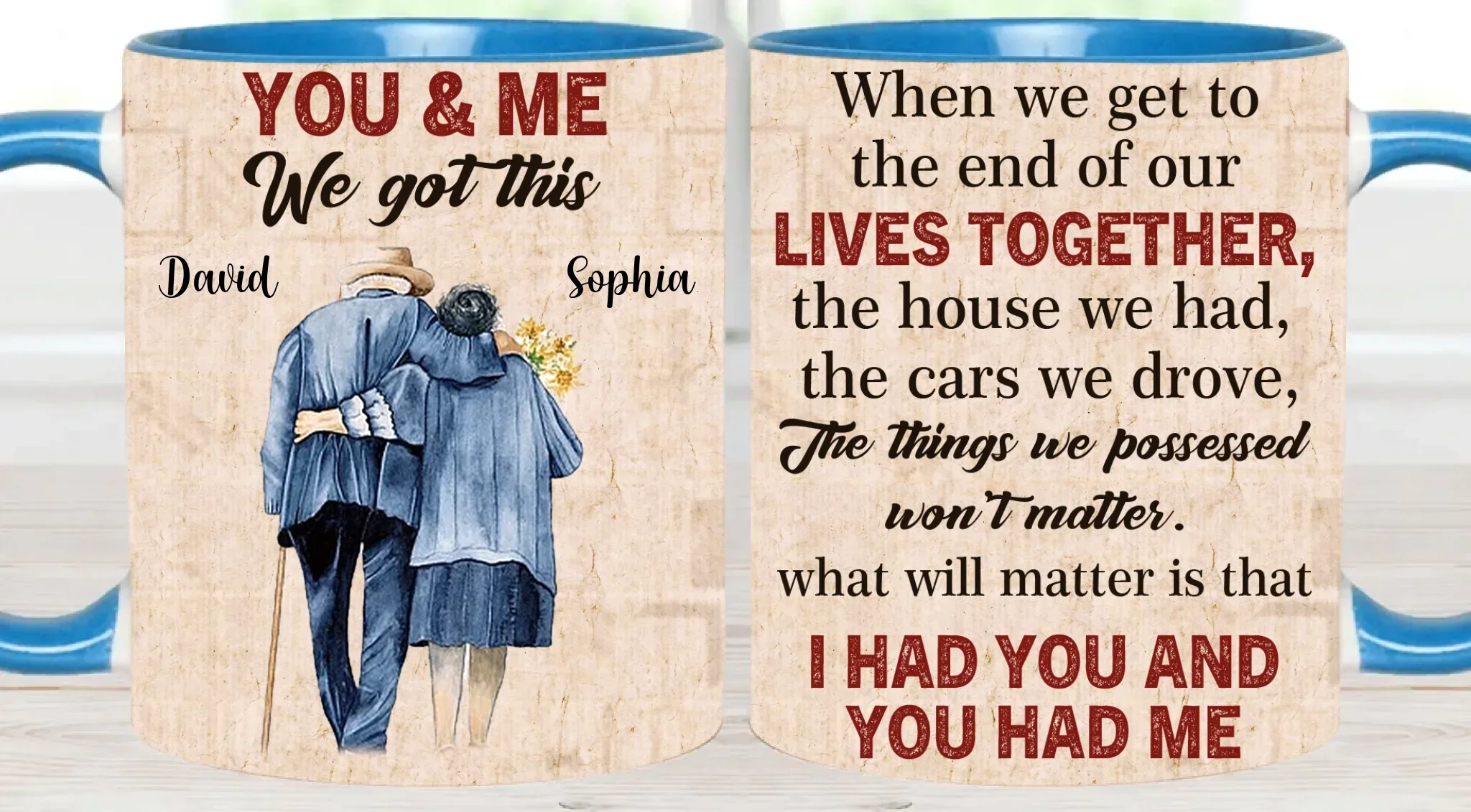 Couple Coffee Cup - Personalized Name Anniversary Gift - Joliny