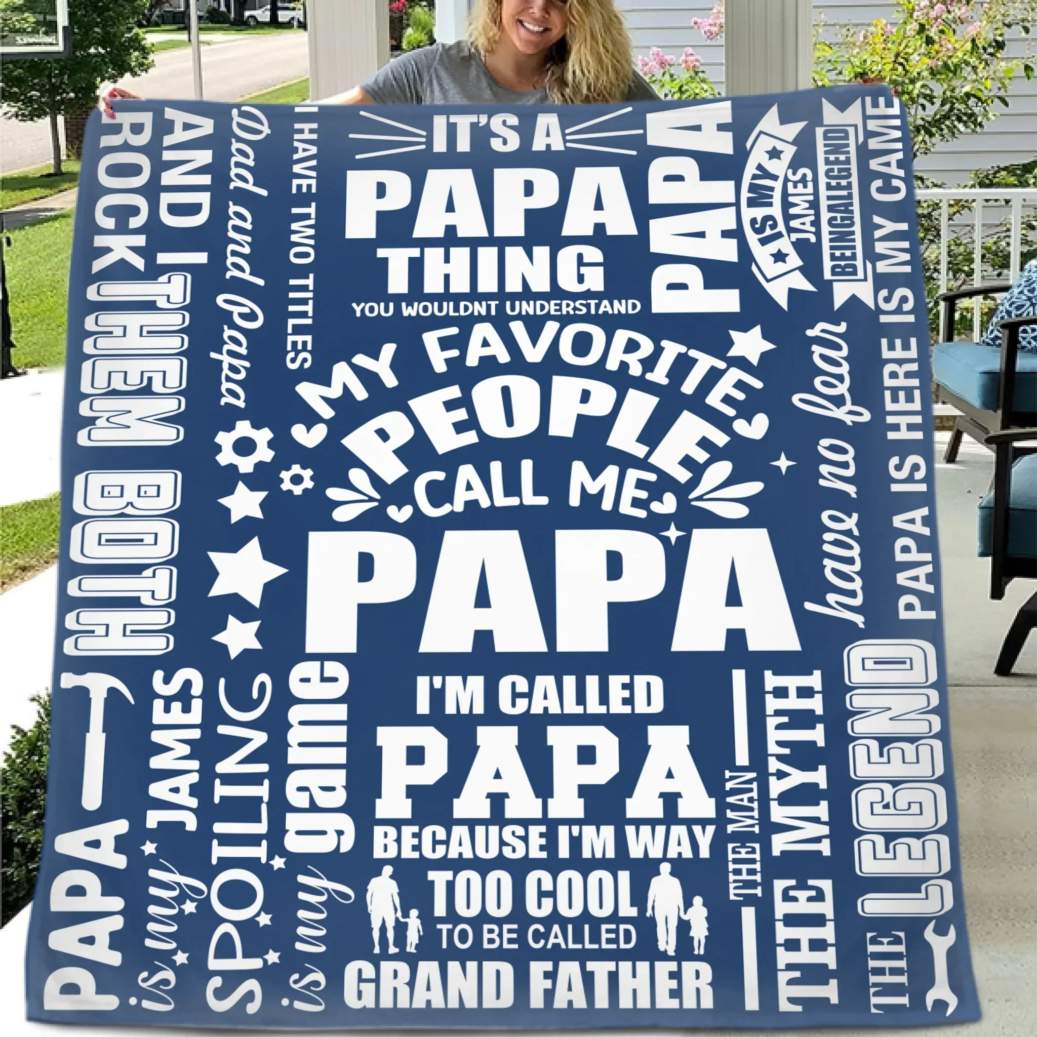 To My Dad - Personalized Flannel Blanket - Father's Gift - Joliny