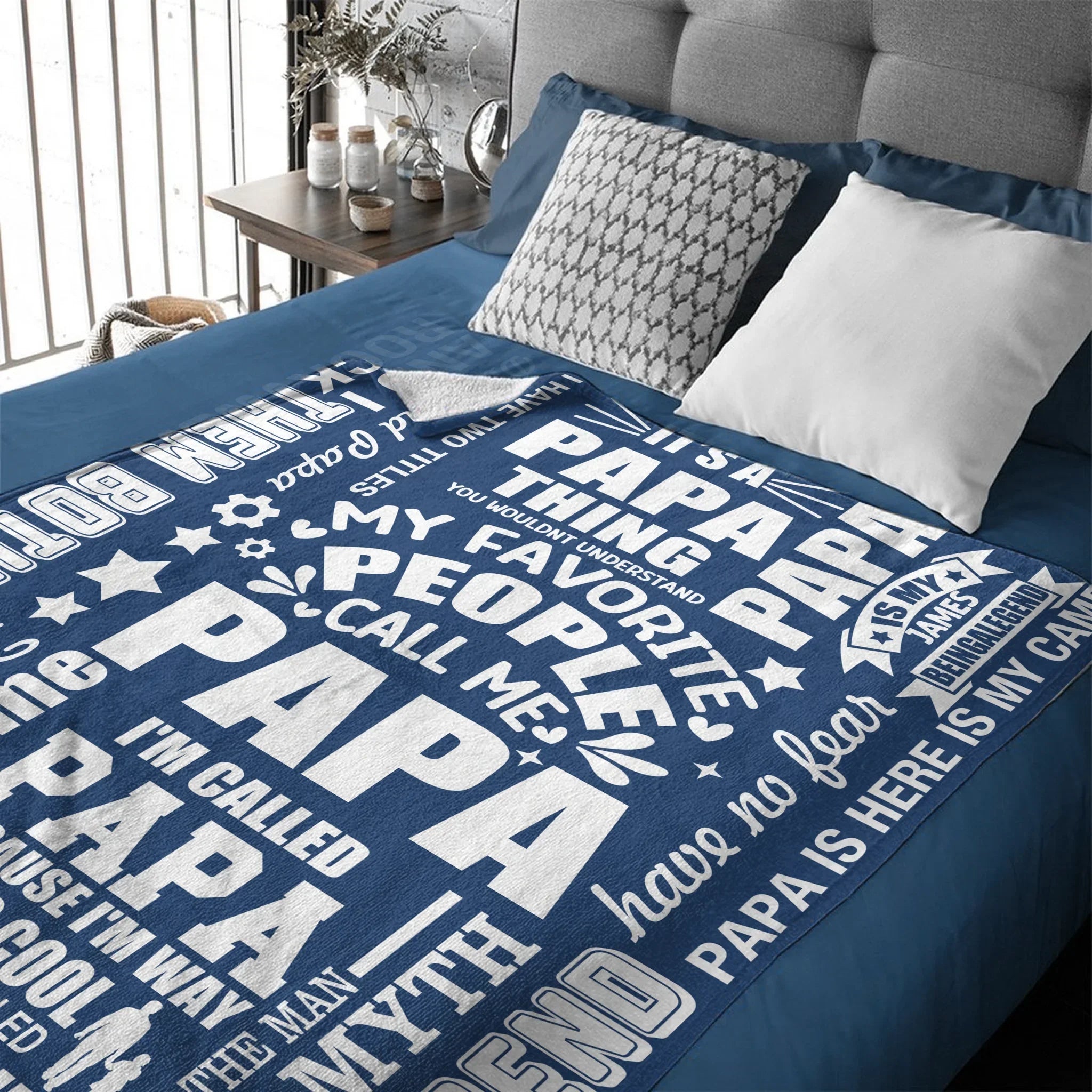 To My Dad - Personalized Flannel Blanket - Father's Gift - Joliny