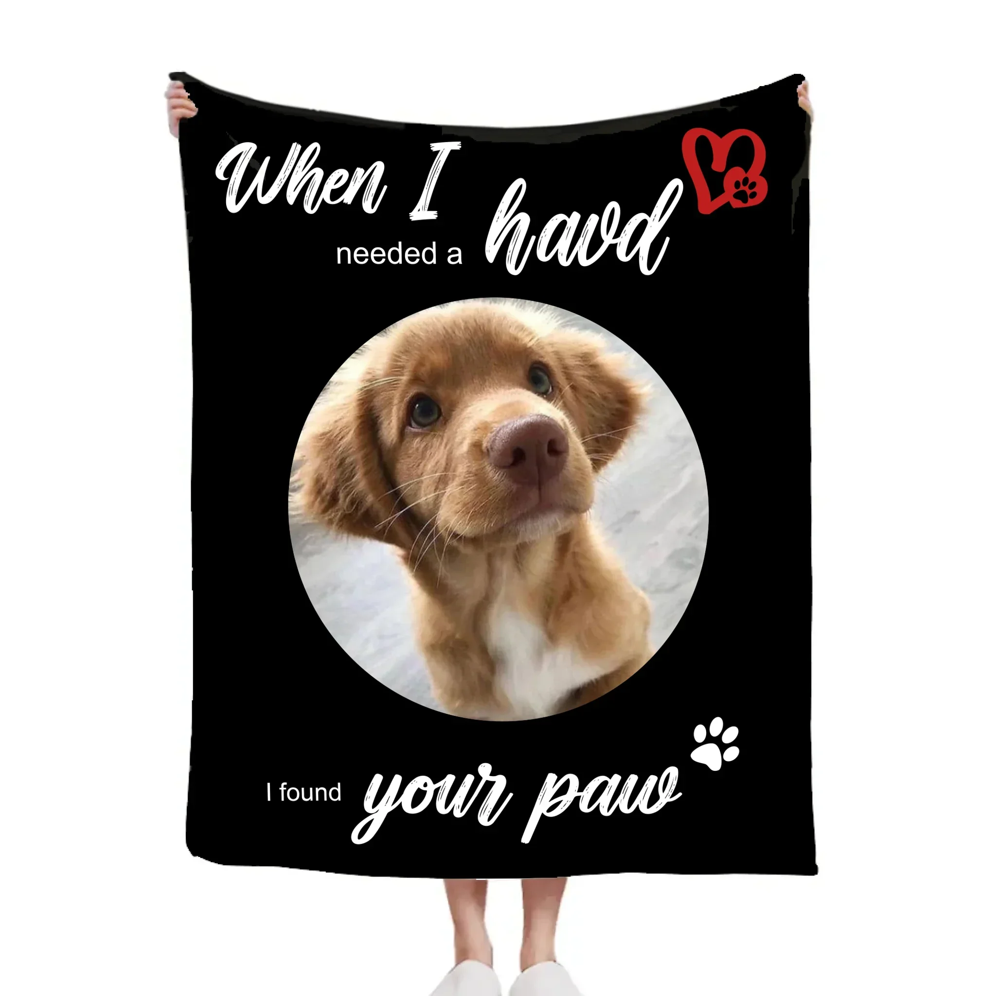 Dog Memorial - Personalized Photo Flannel Blanket - Joliny