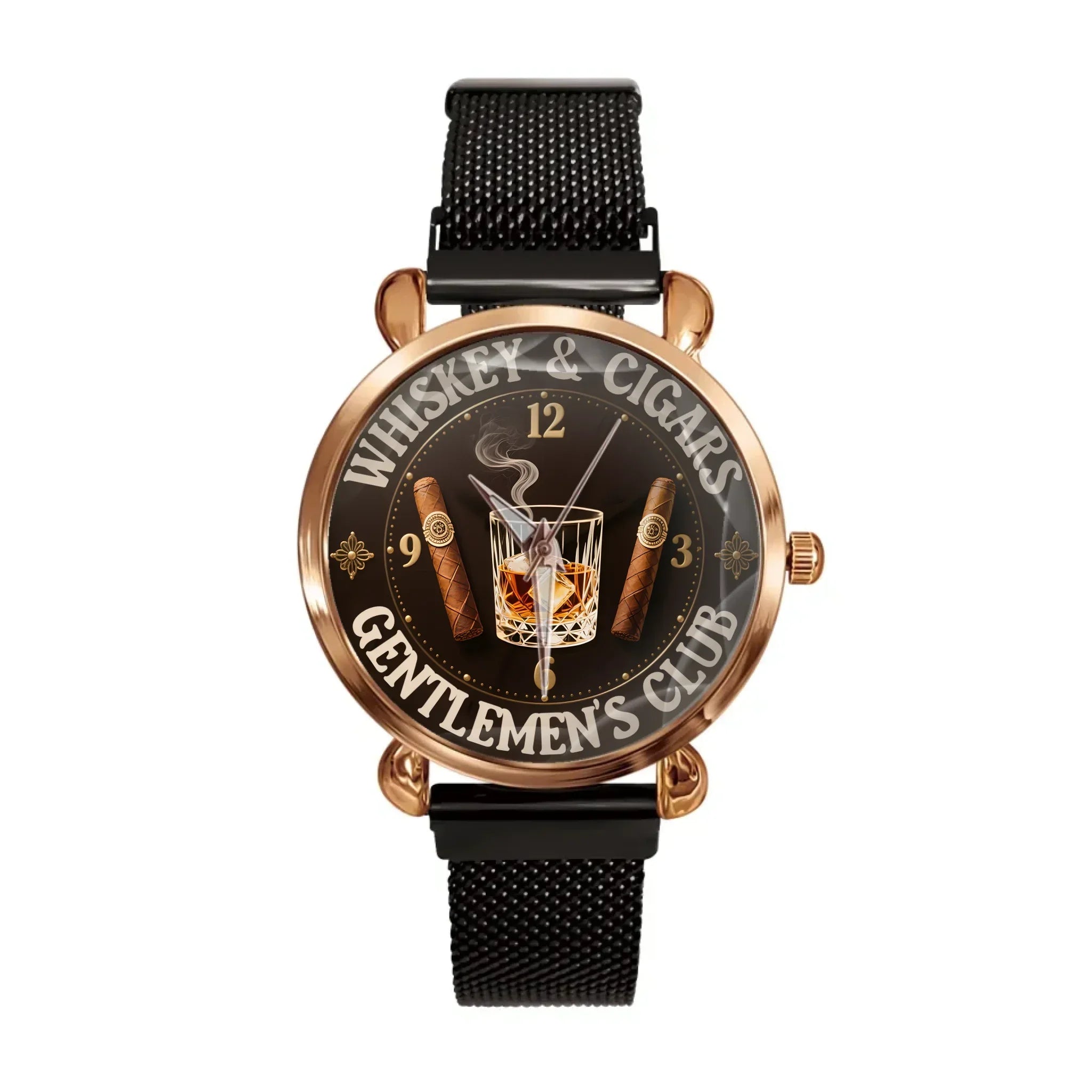 Whiskey and Cigar - Personalized Gentleman Club Watch - Joliny