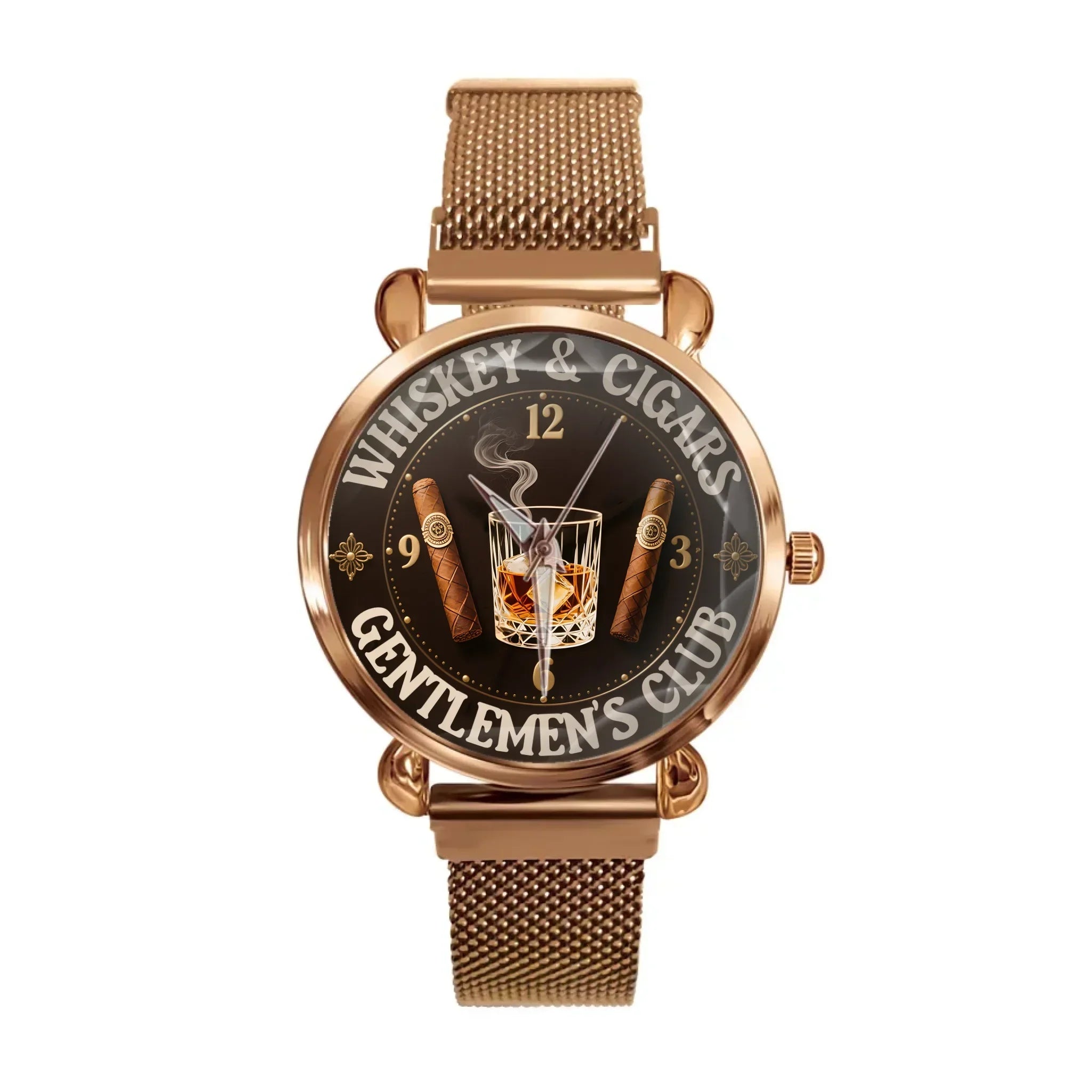 Whiskey and Cigar - Personalized Gentleman Club Watch - Joliny
