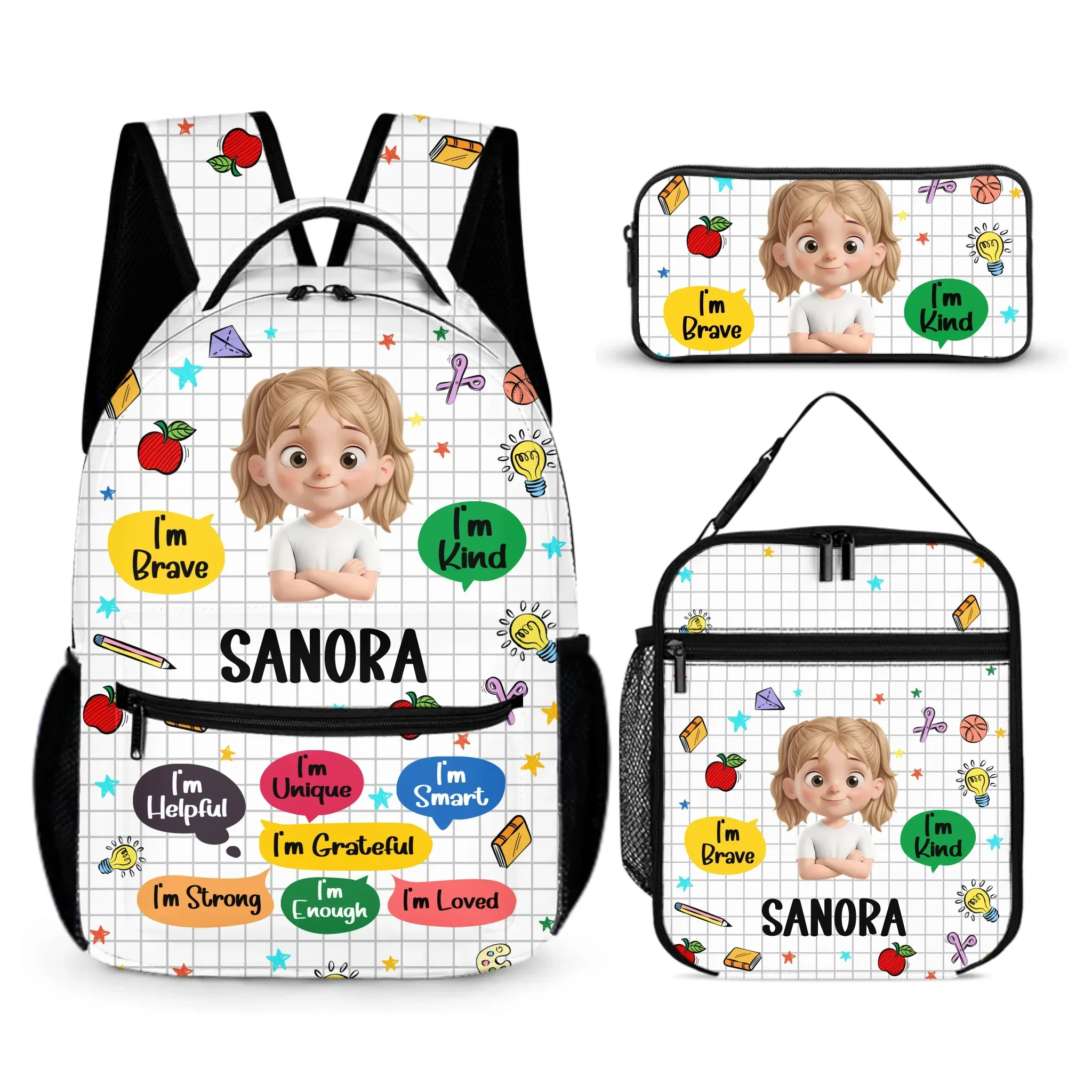I'm Kind I'm Brave - Personalized Backpack - Joliny
