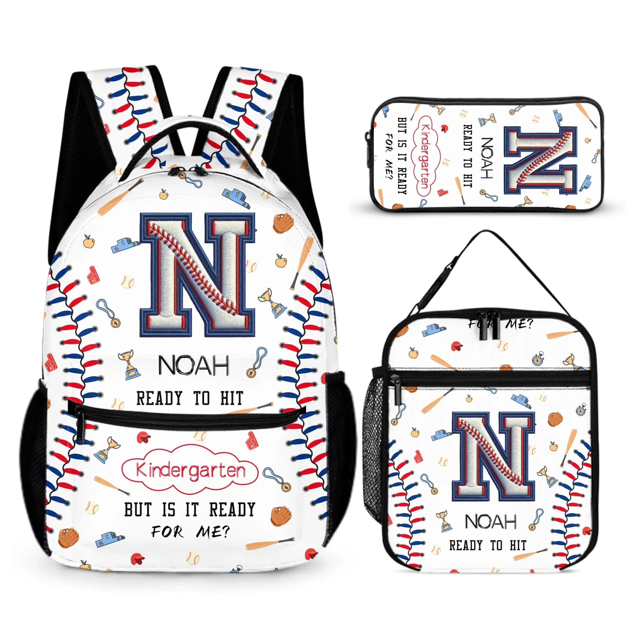 Personalized Initials Custom Baseball Backpack - Gift For Boys - Joliny