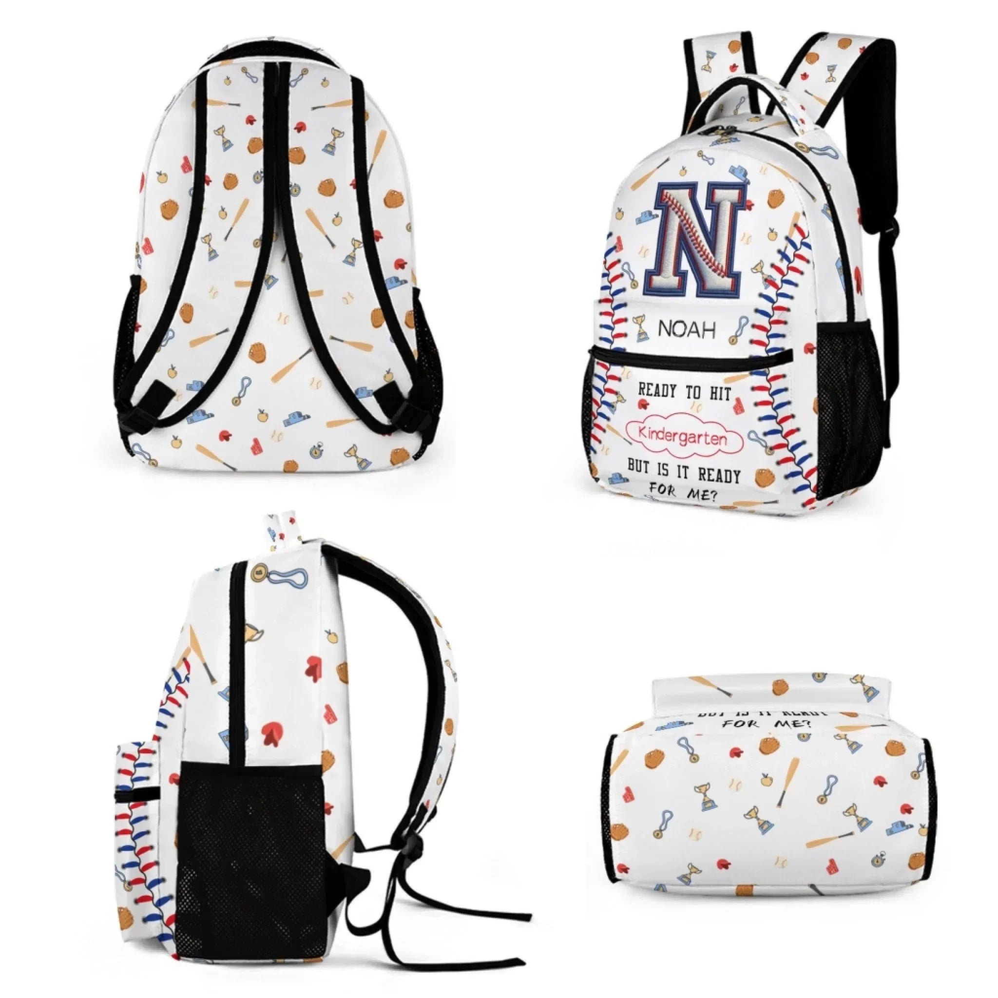 Personalized Initials Custom Baseball Backpack - Gift For Boys - Joliny