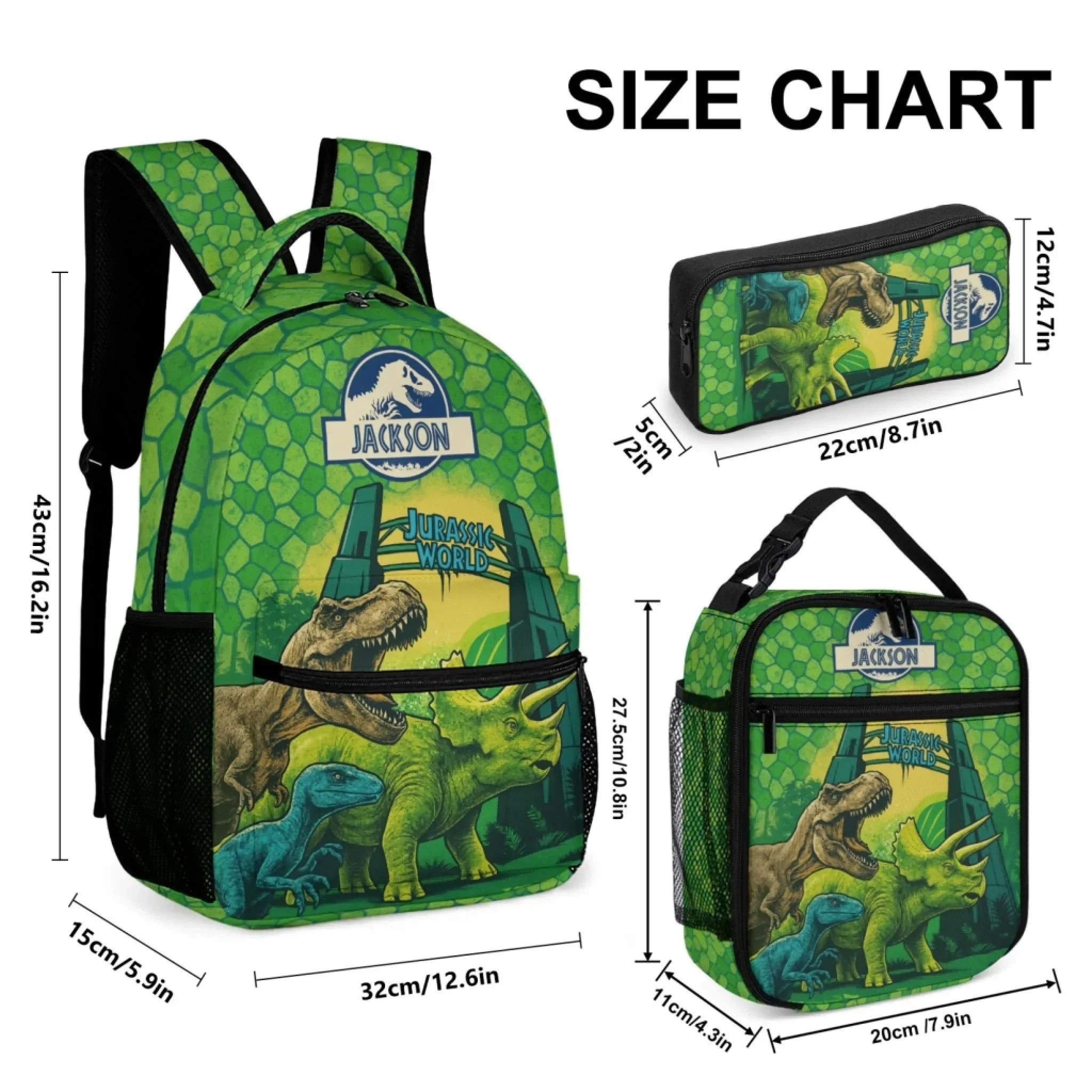 Jurassic World Name Custom Boys' Backpack - A Back-To-School Gift For Children Who Love Dinosaurs - Joliny