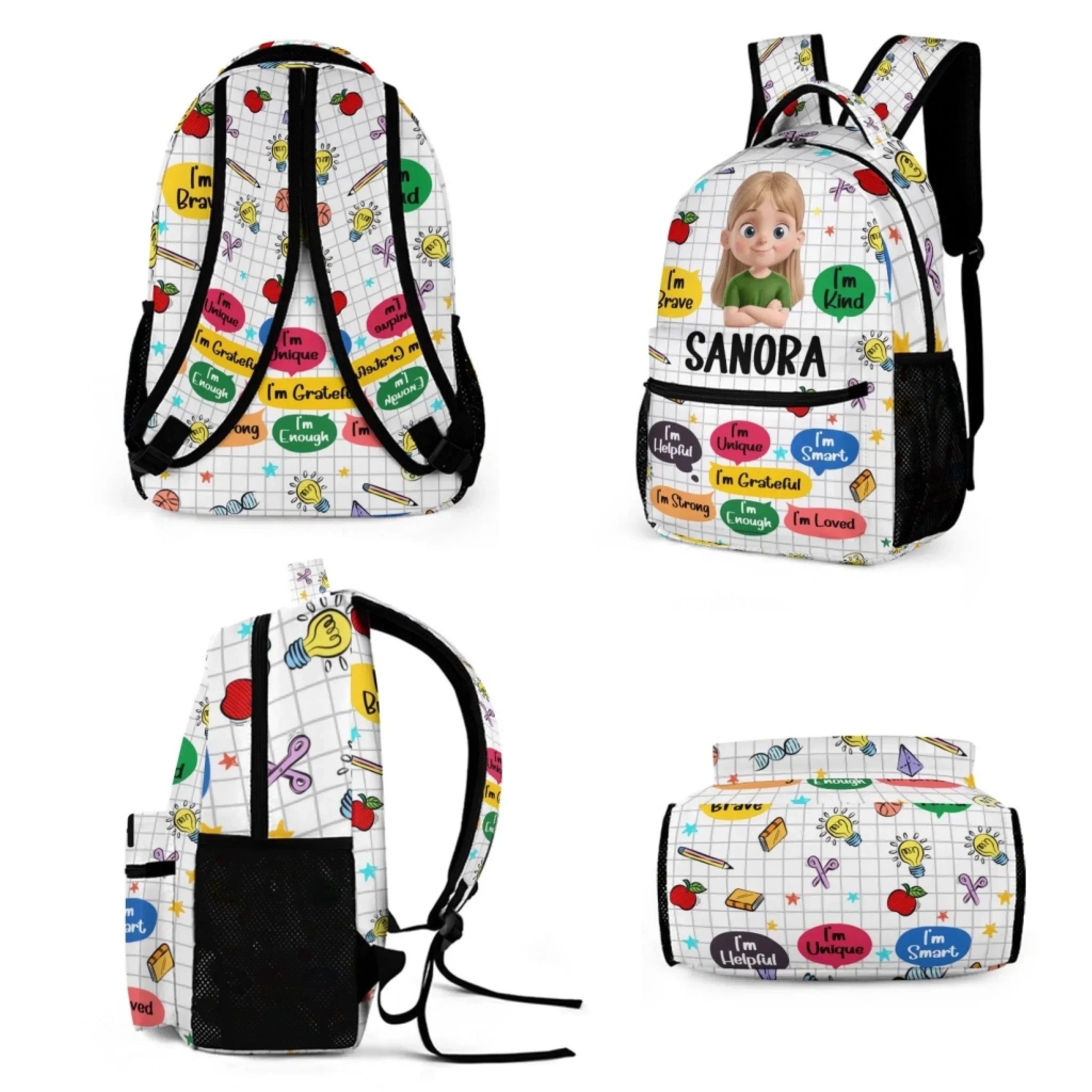 I'm Kind I'm Brave - Personalized Backpack - Joliny