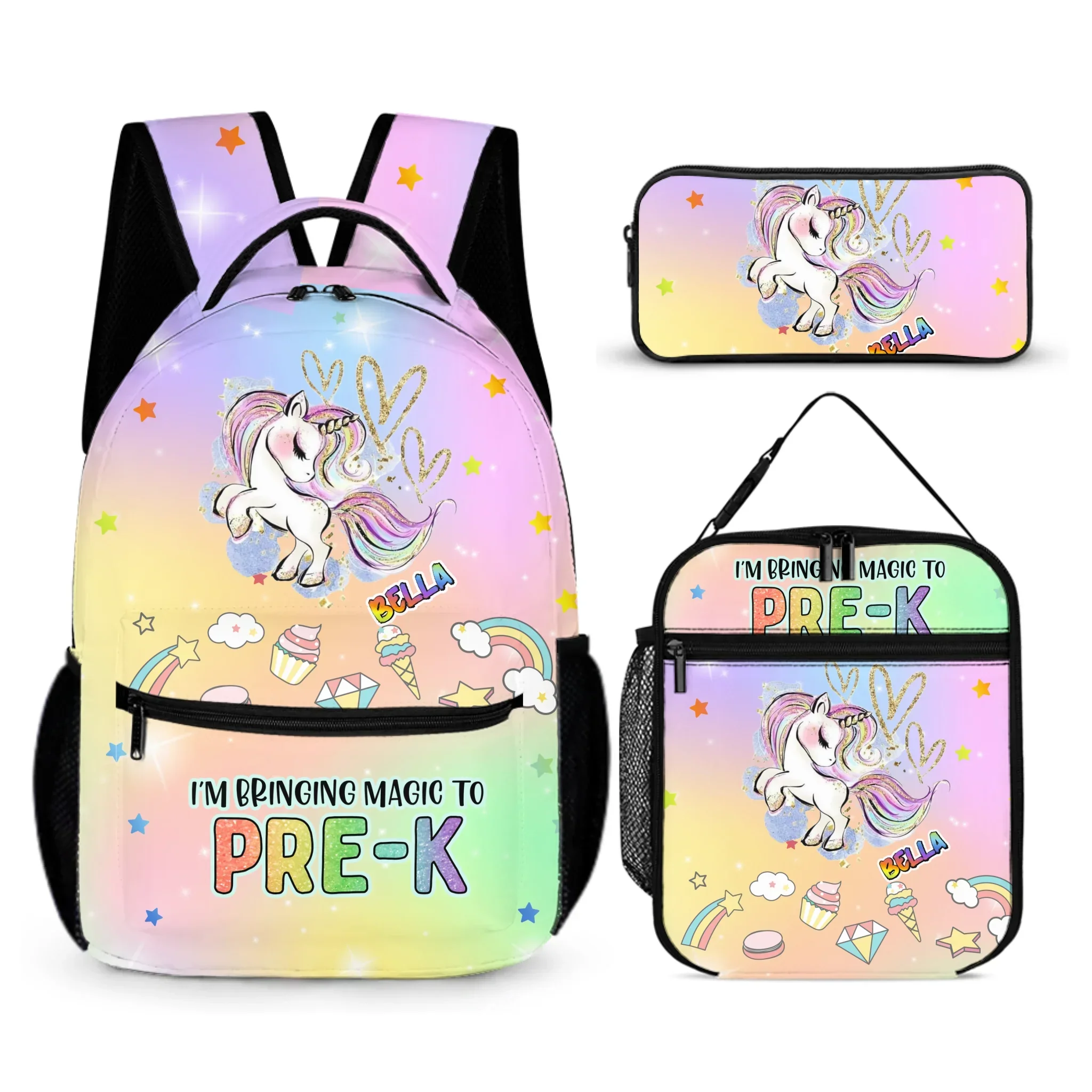 Bringing Magic To School - Personalized Name Customized Girl'S School Bag - A Great Start To The School Year For Your Child! - Joliny