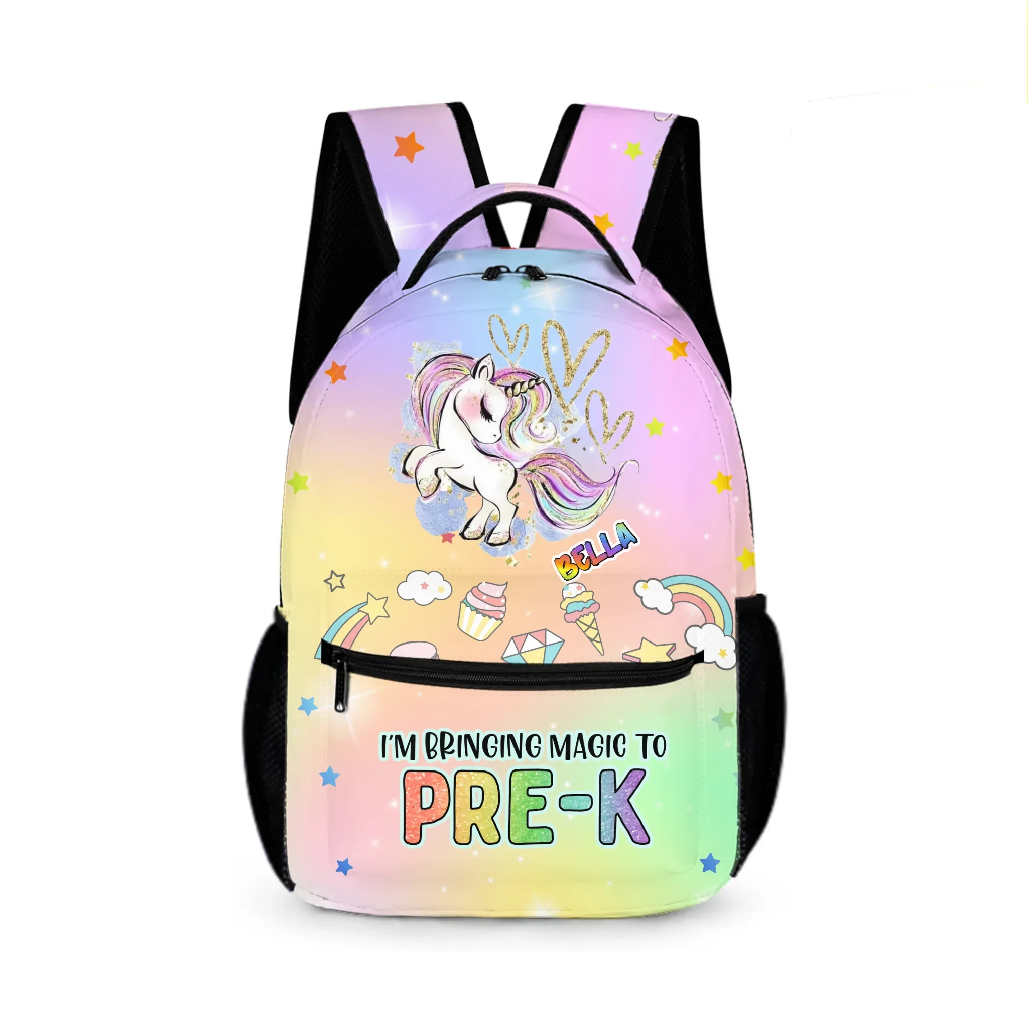 Bringing Magic To School - Personalized Name Customized Girl'S School Bag - A Great Start To The School Year For Your Child! - Joliny