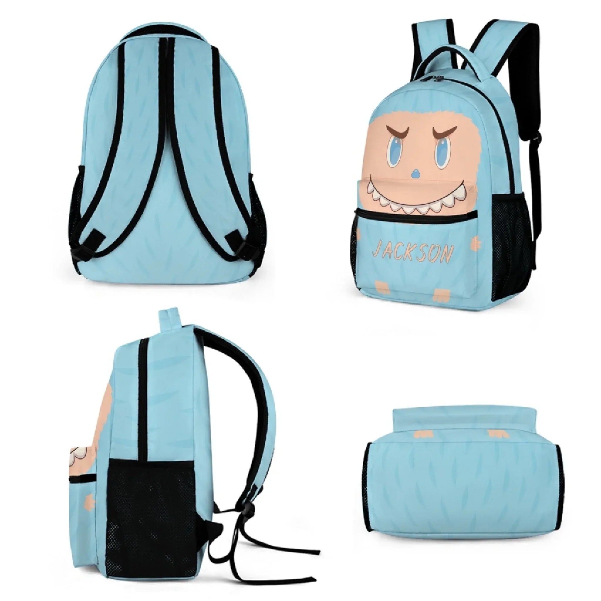 Personalized Monster Backpack Set – Add Your Child’s Name & Pick Their Favorite Color - Joliny