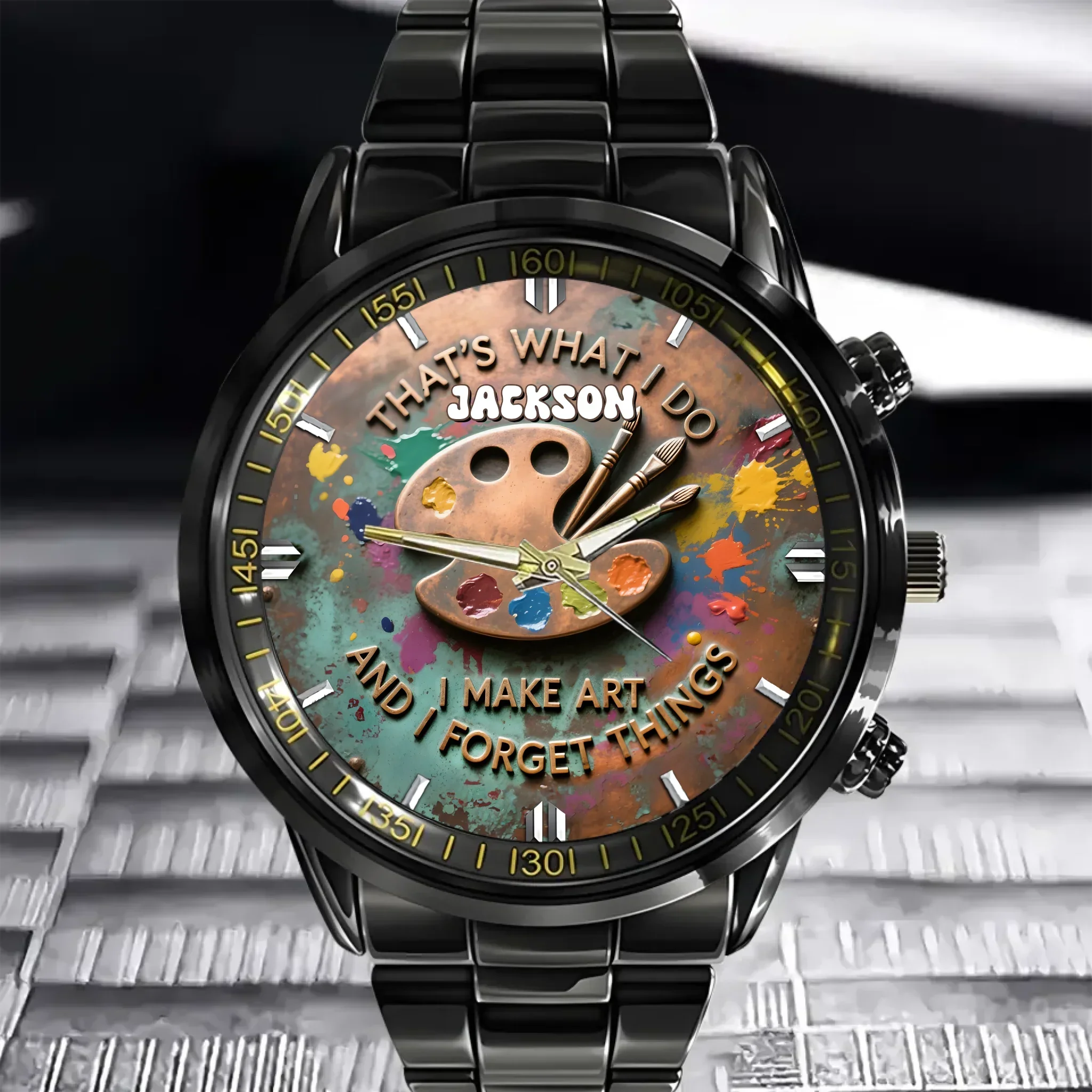 That's What I Do I Make Art and I Forget Things - Personalized Name Palette Watch - Joliny