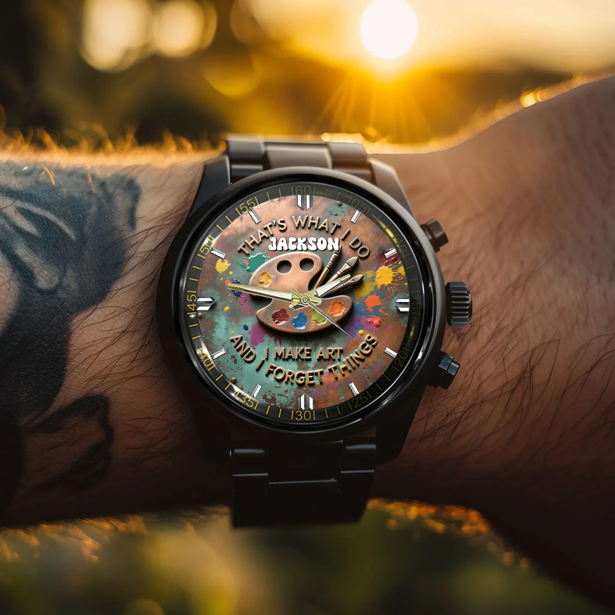 That's What I Do I Make Art and I Forget Things - Personalized Name Palette Watch - Joliny