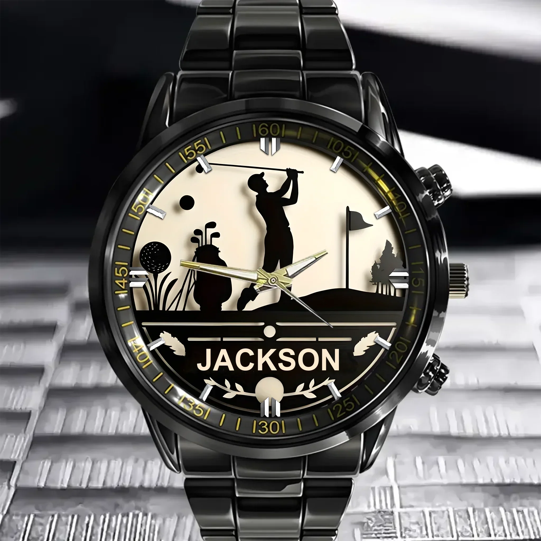 Golfer Themed Watch - Personalized Name - Joliny