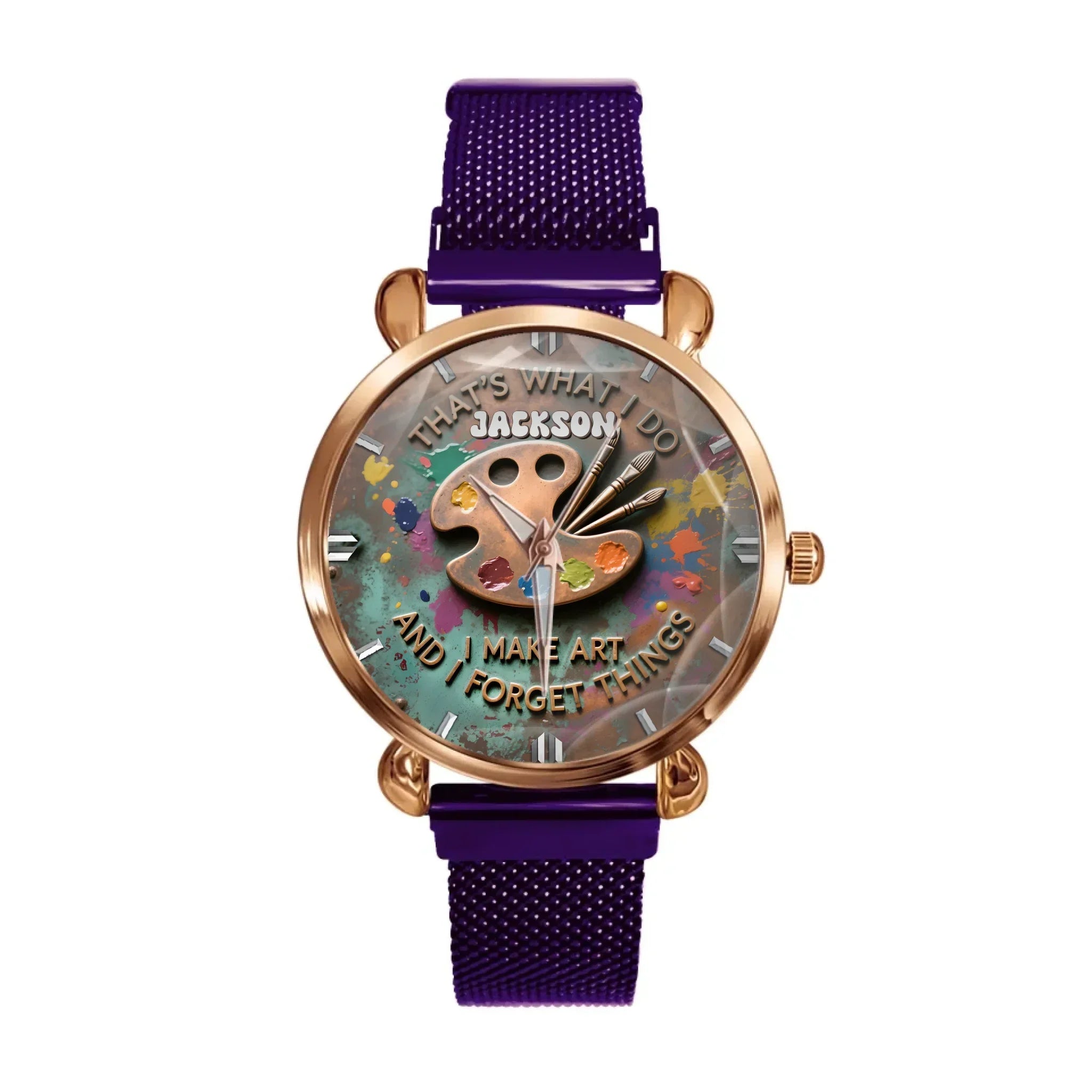 That's What I Do I Make Art and I Forget Things - Personalized Name Palette Watch - Joliny