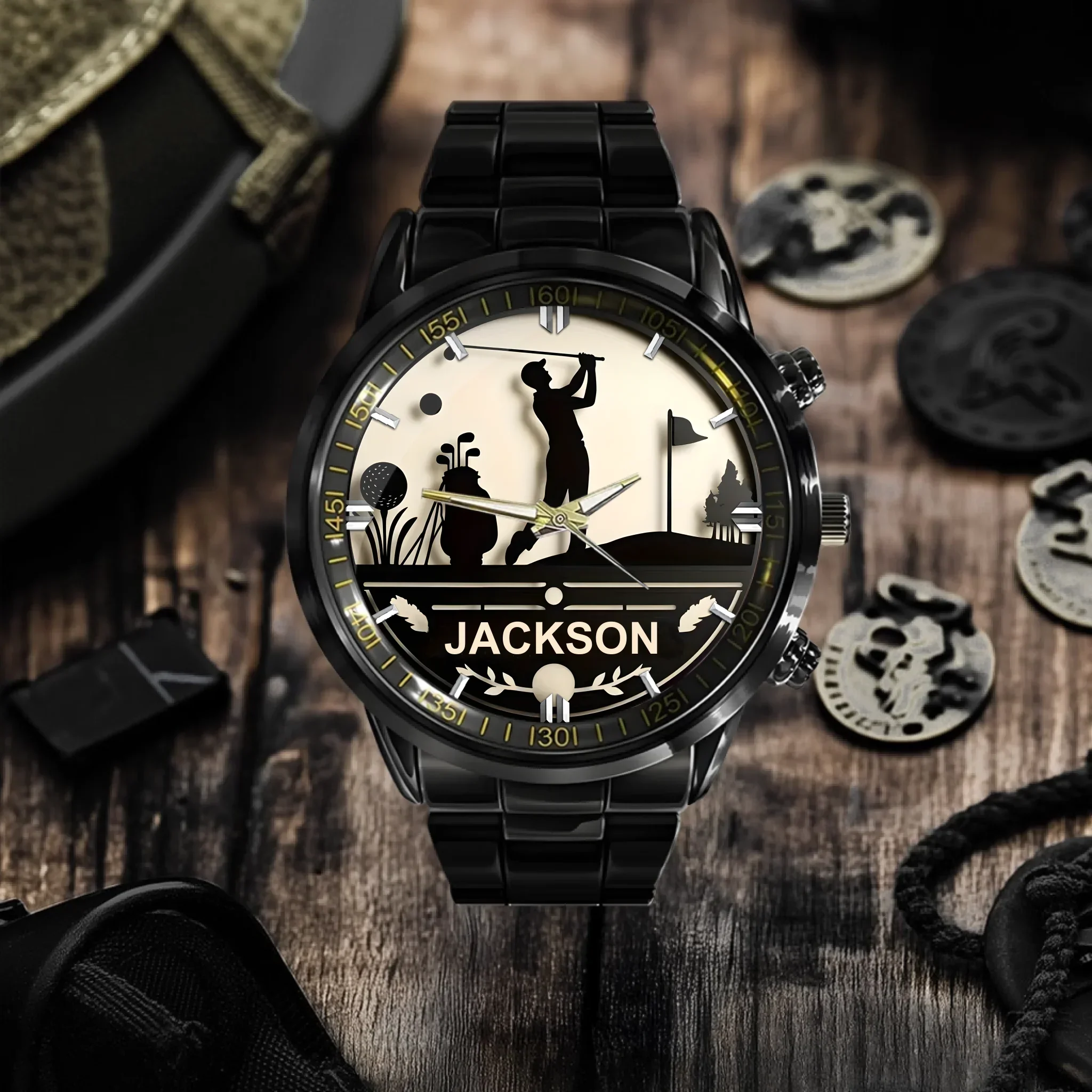 Golfer Themed Watch - Personalized Name - Joliny