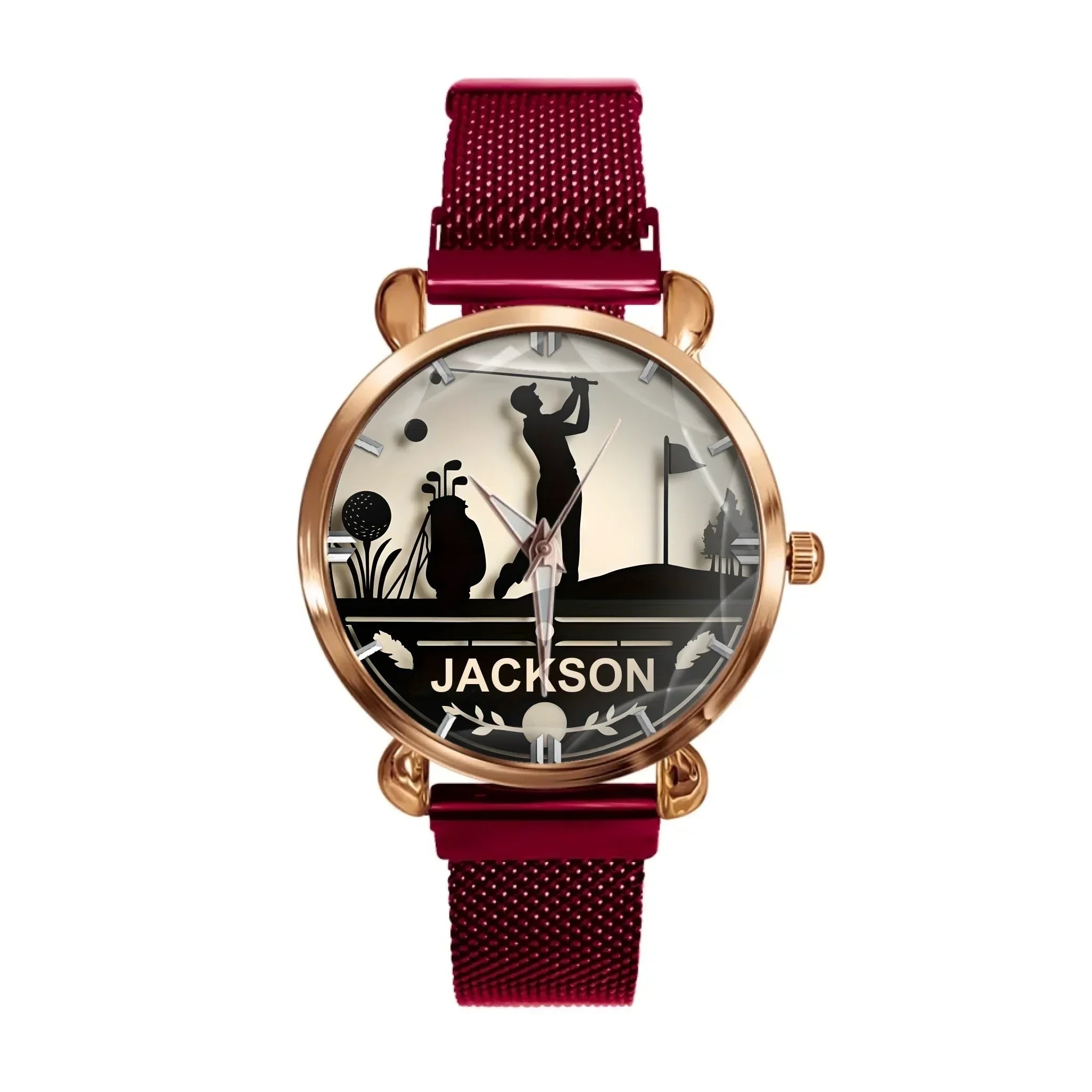 Golfer Themed Watch - Personalized Name - Joliny