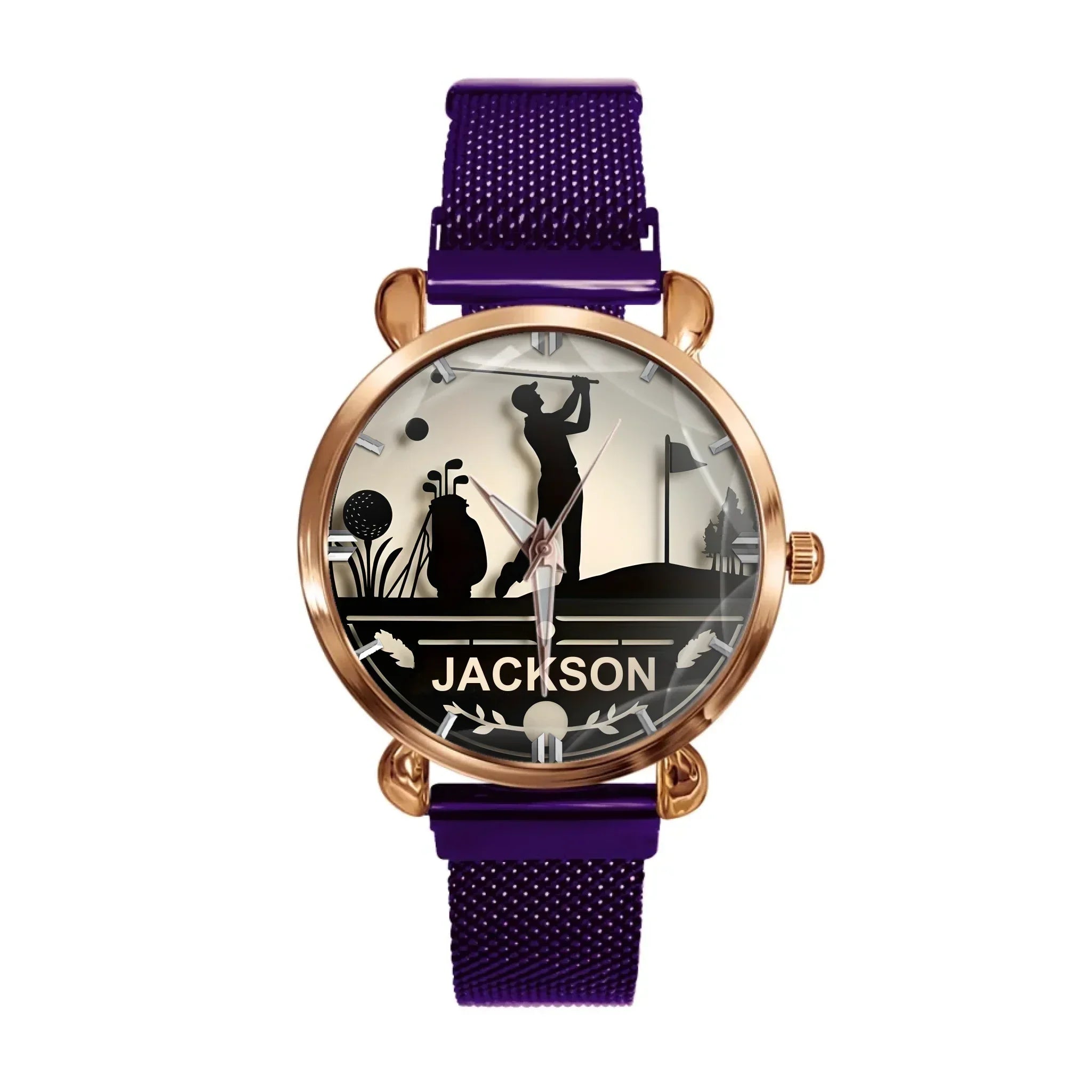 Golfer Themed Watch - Personalized Name - Joliny