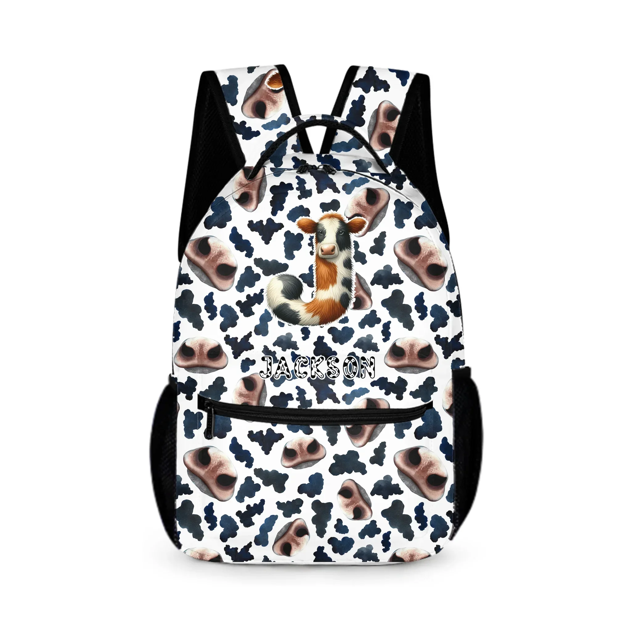 Initials Customized Name Customized Cow School Bag - School Season Gifts for Kids - Joliny