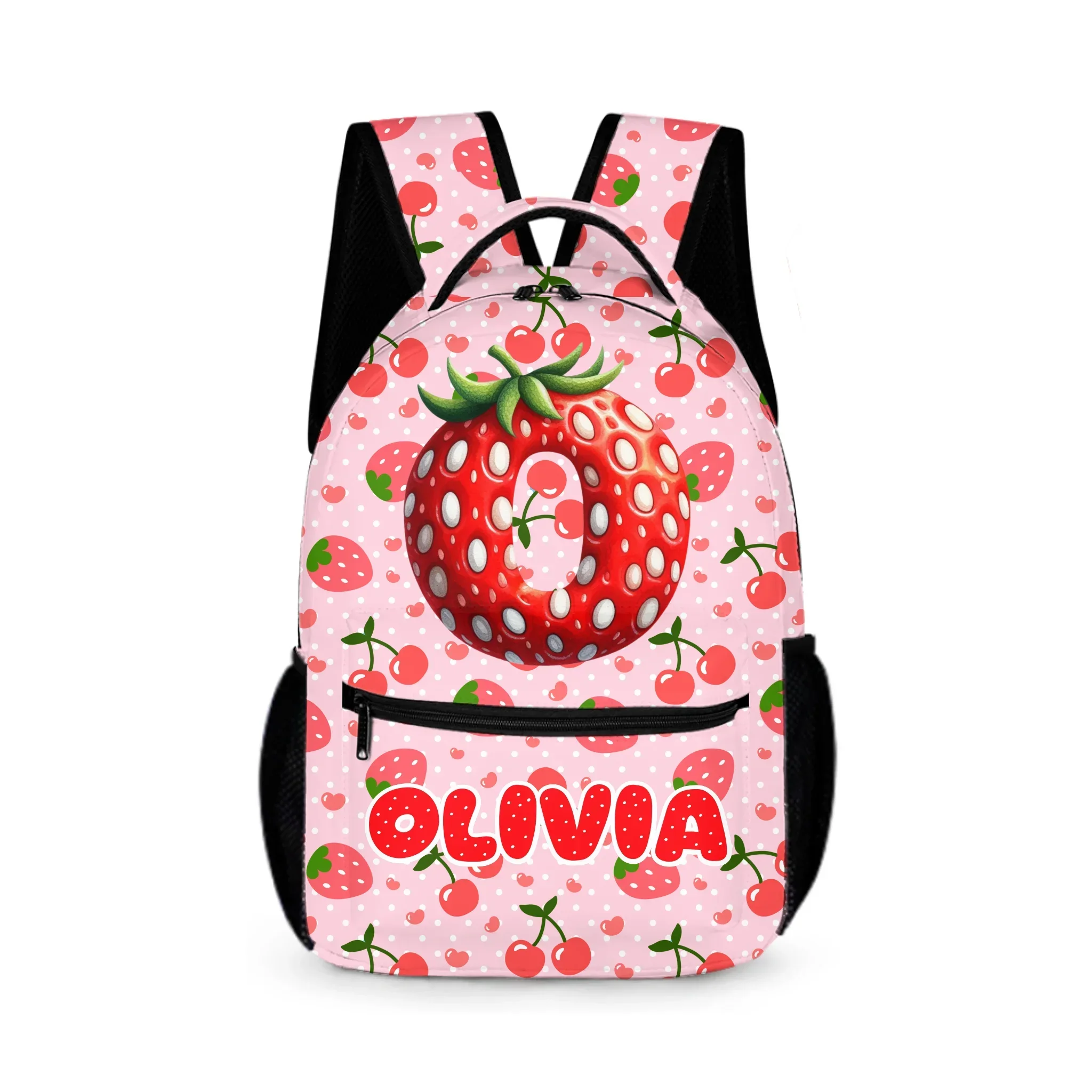 Pink Strawberries - Personalized Backpack - Back-to-school Gift - Joliny